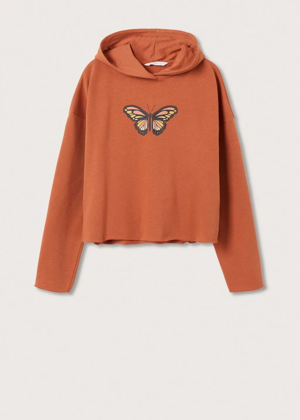 Felpa crop farfalla