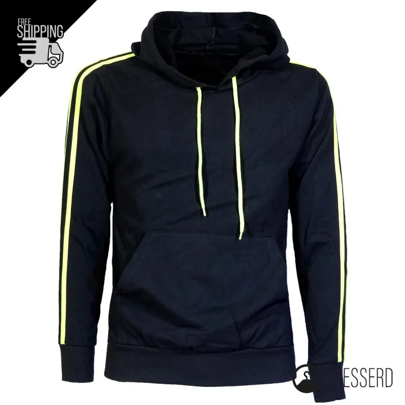 Felpa in cotone Uomo Contrasti Fluo cappuccio felpa dresserd