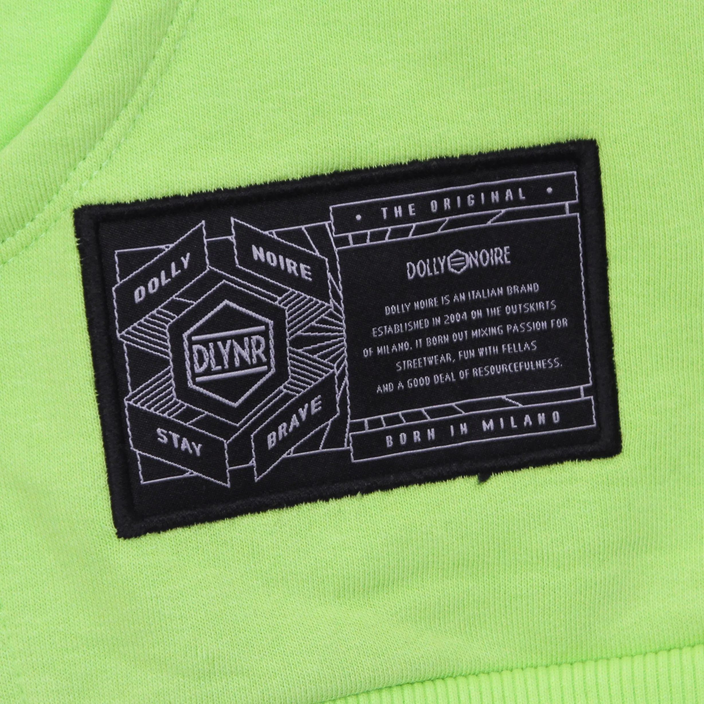Felpa Leggera Cappuccio Uomo Logo Dlynr Hoodie Yellow/black