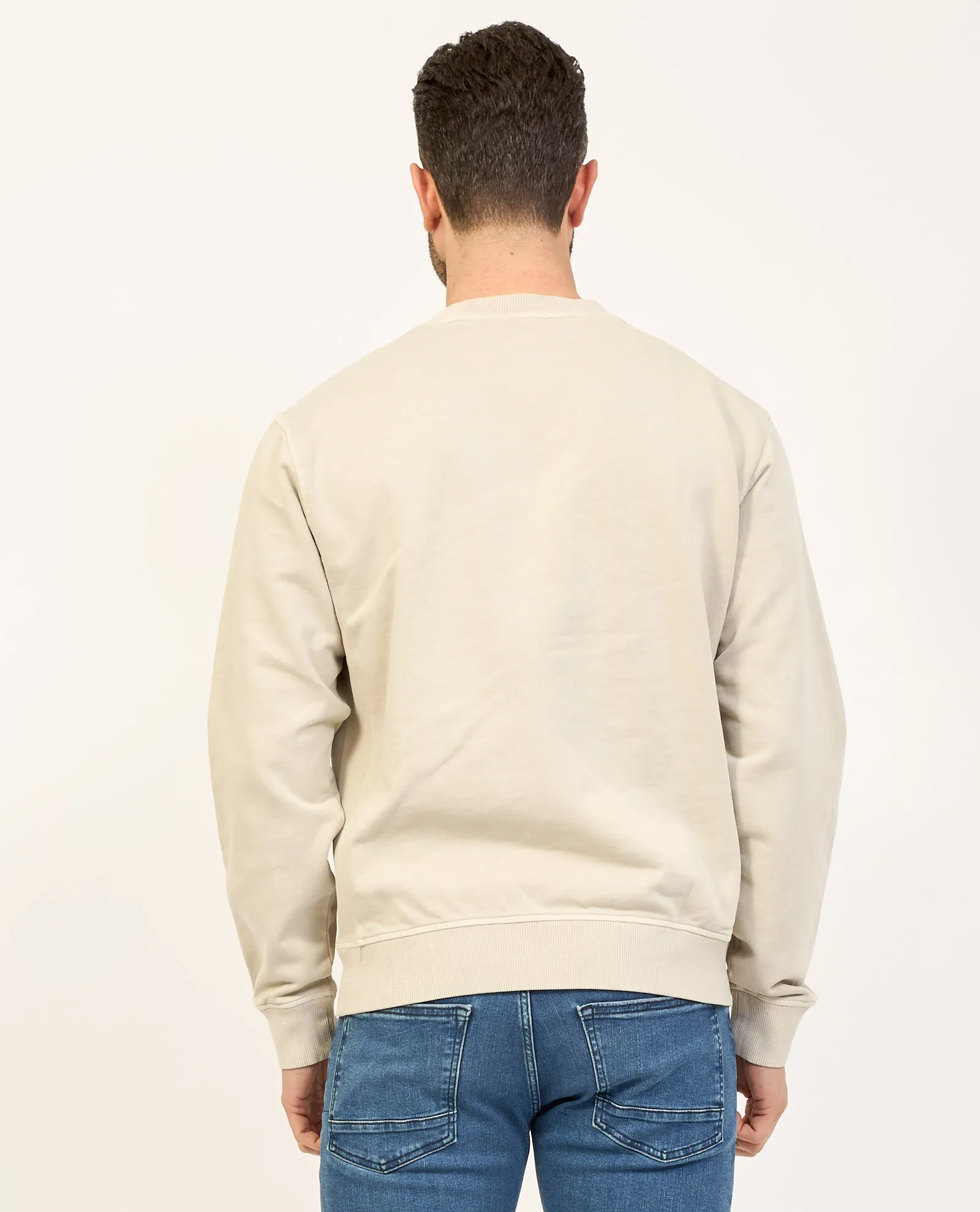 Felpa uomo Boss girocollo in cotone