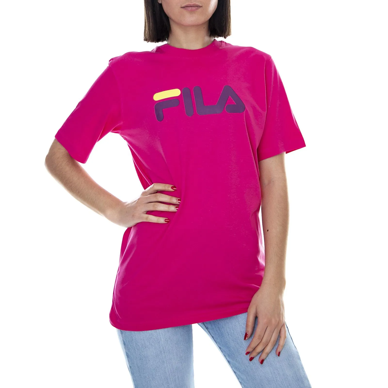 Fila Womens Eagle T-Shirt - Purple - Maglietta Girocollo Donna Viola    