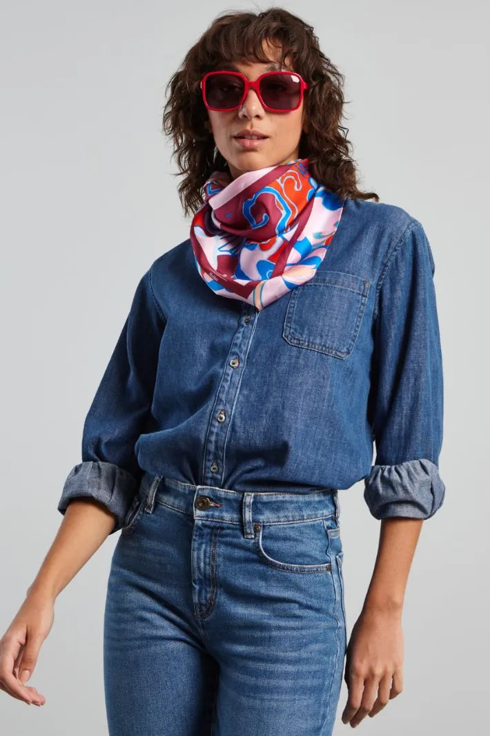 Foulard in twill di seta