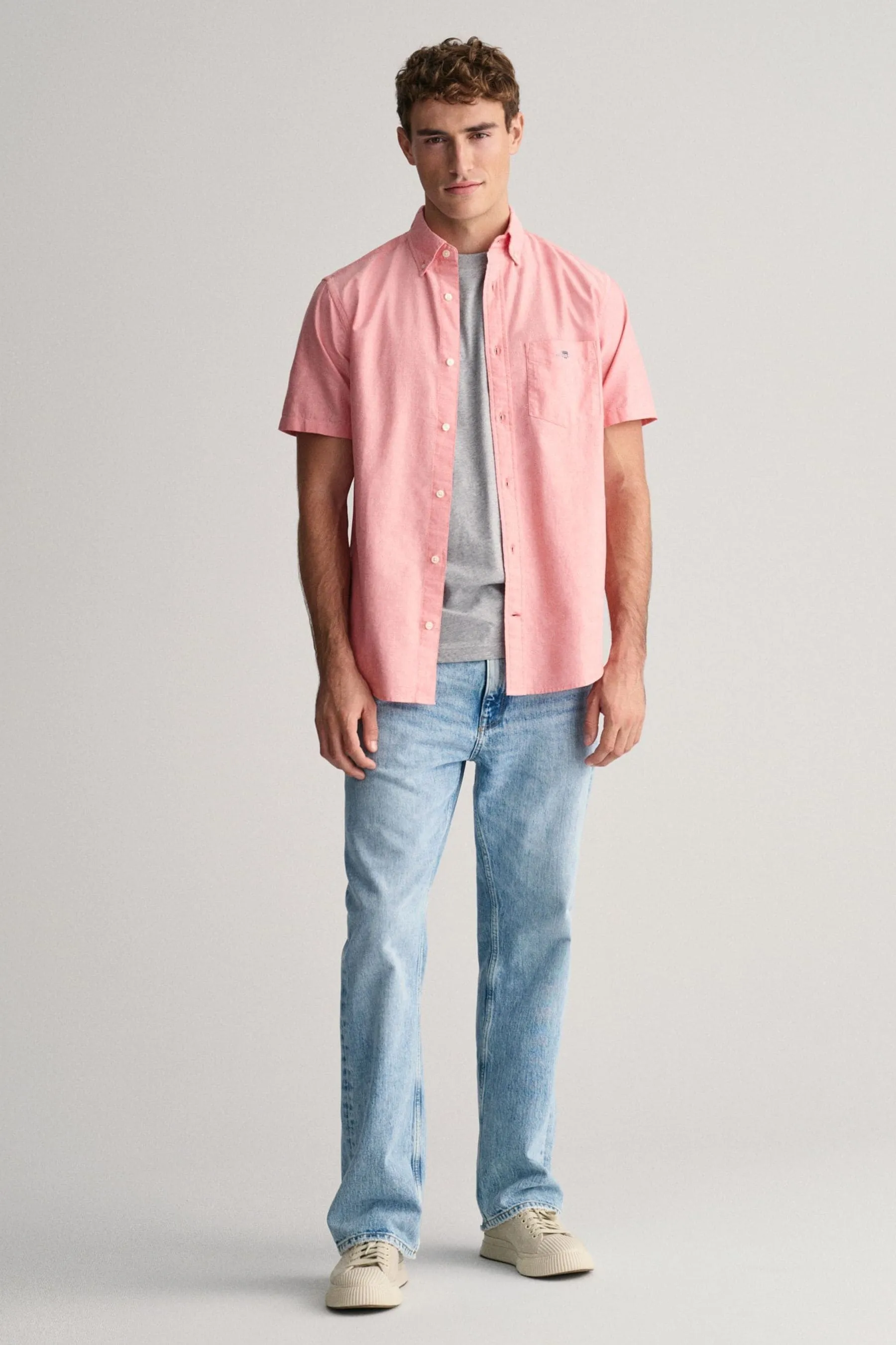 GANT regular  - Camicia con Oxford Manica corta vestibilità classica
