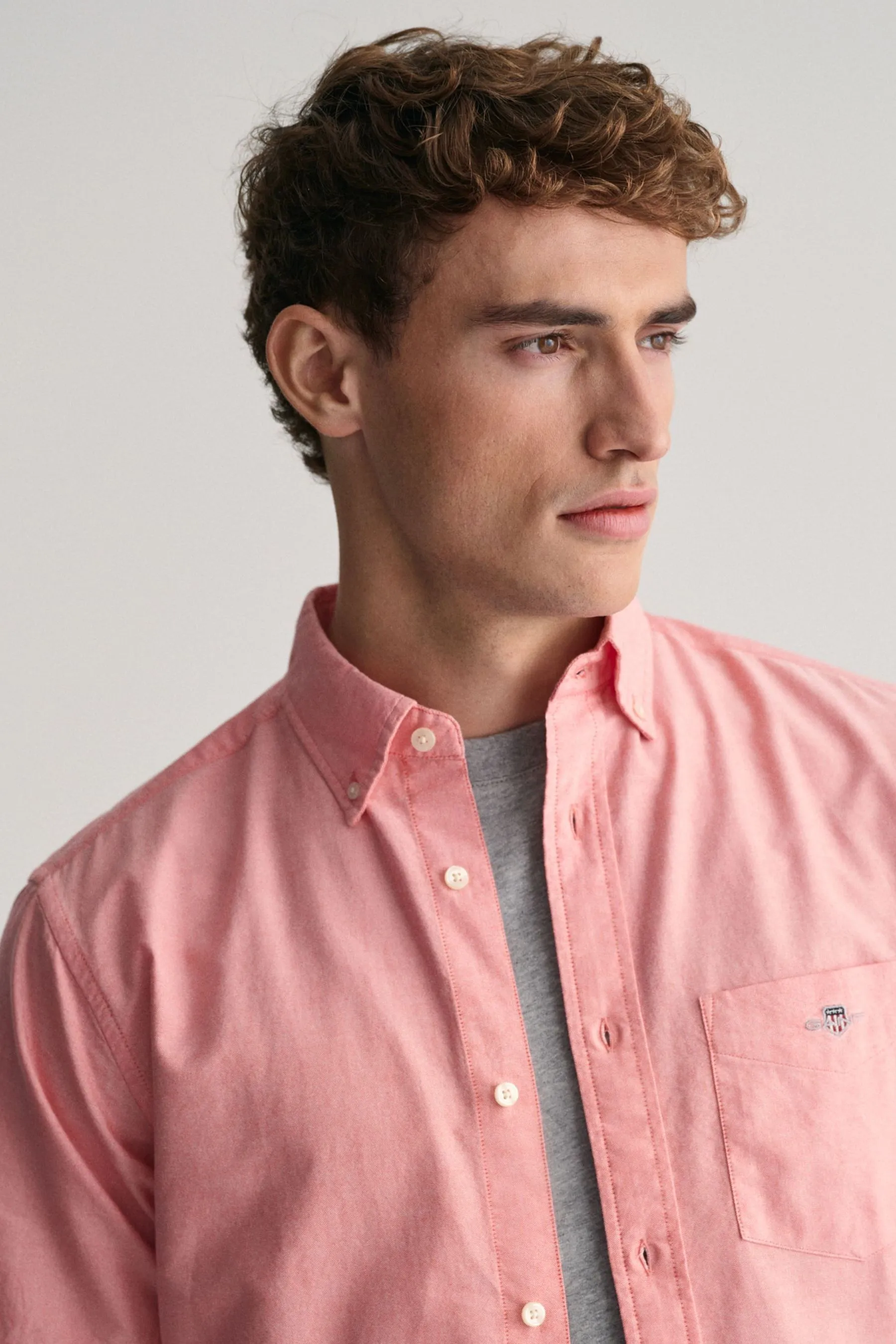 GANT regular  - Camicia con Oxford Manica corta vestibilità classica