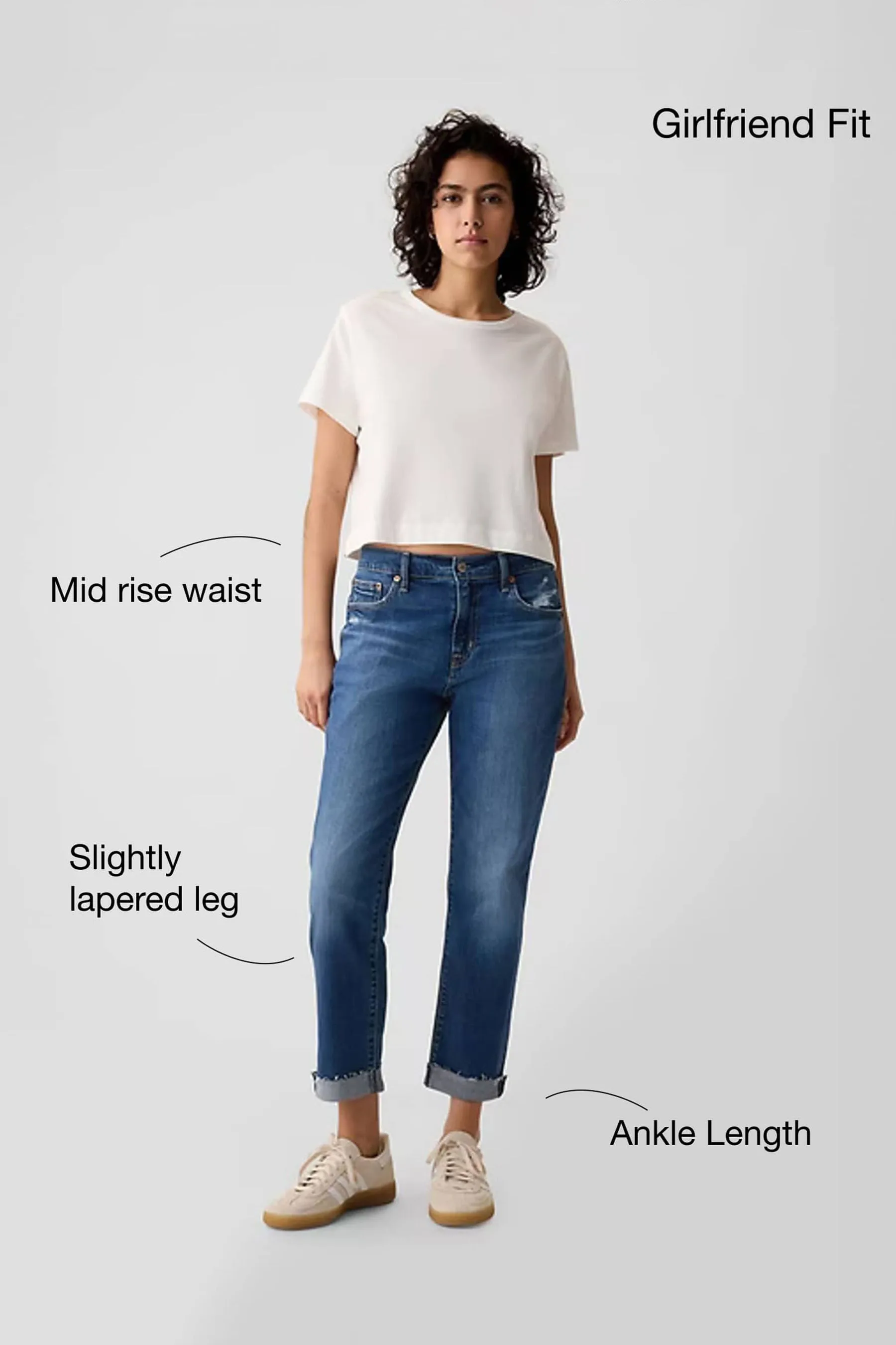 Gap - girlfriend Jeans a vita medio alta