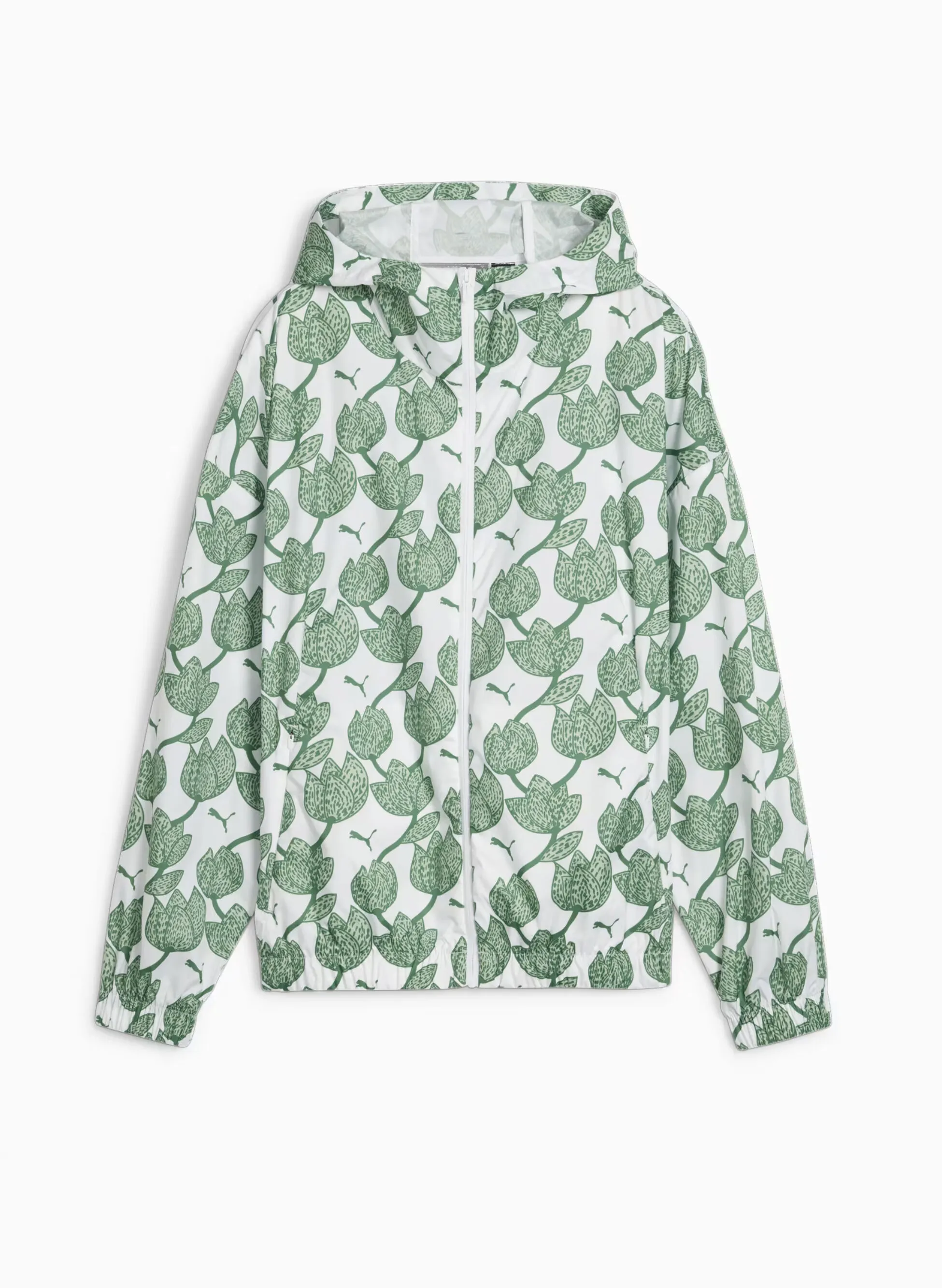 giacca a vento blossom print all-over