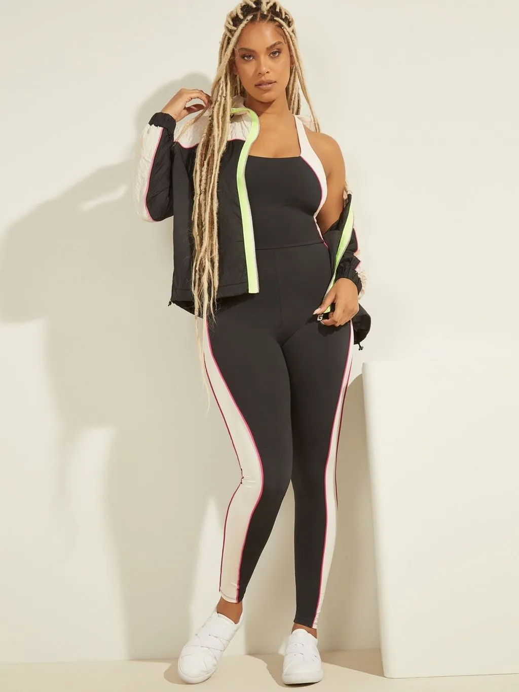 Giacca a vento sportiva color block guess
