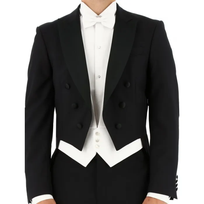 Giacca costume con gonna in lana vergine Henk ter Horst Nero