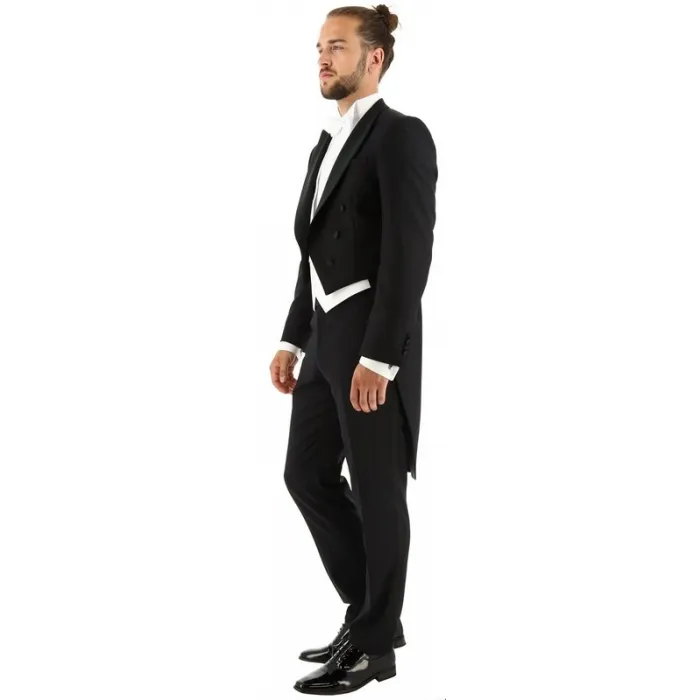 Giacca costume con gonna in lana vergine Henk ter Horst Nero