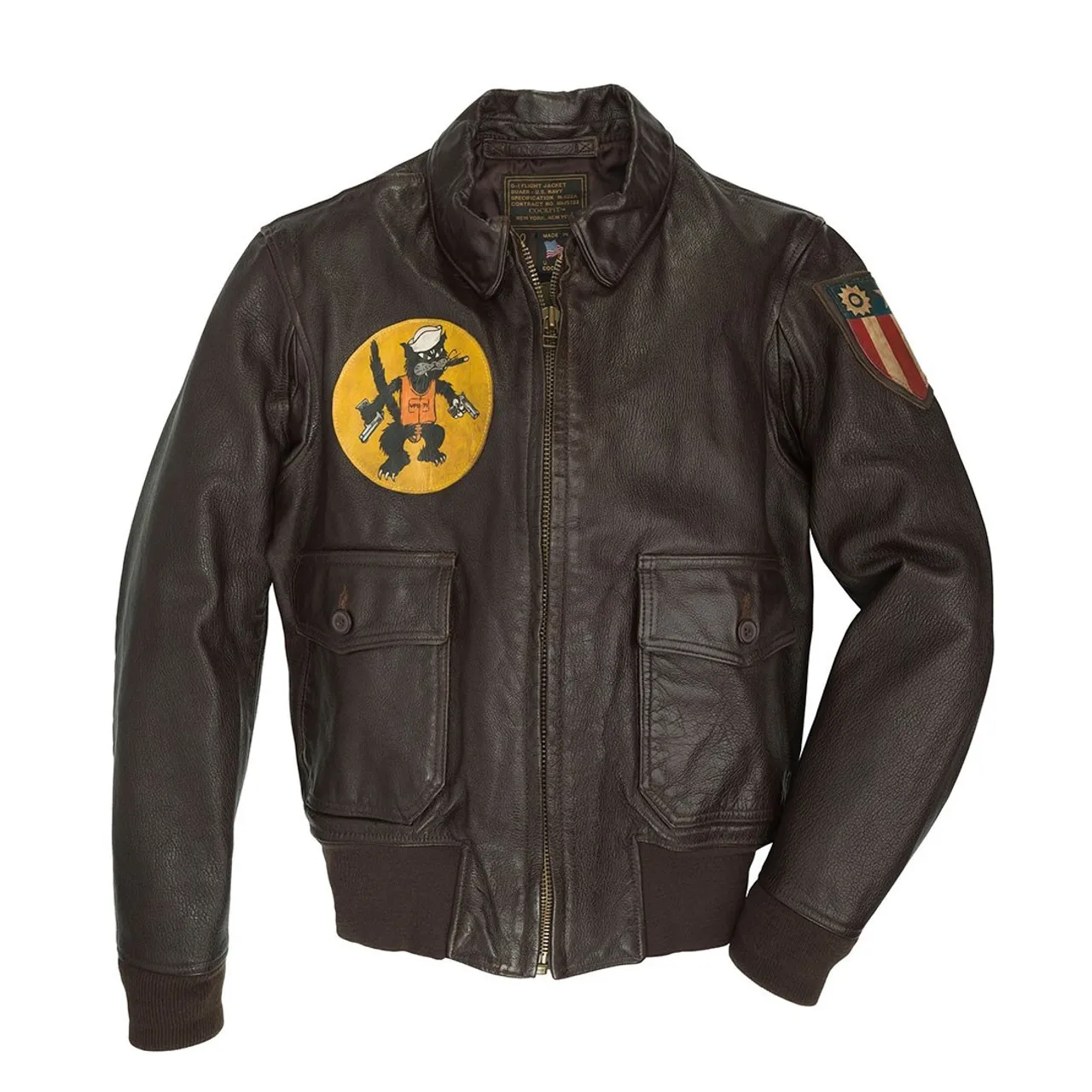 Giacca da volo Cockpit USA Black Eagle USN G-1 marrone prodotta negli Stati Uniti