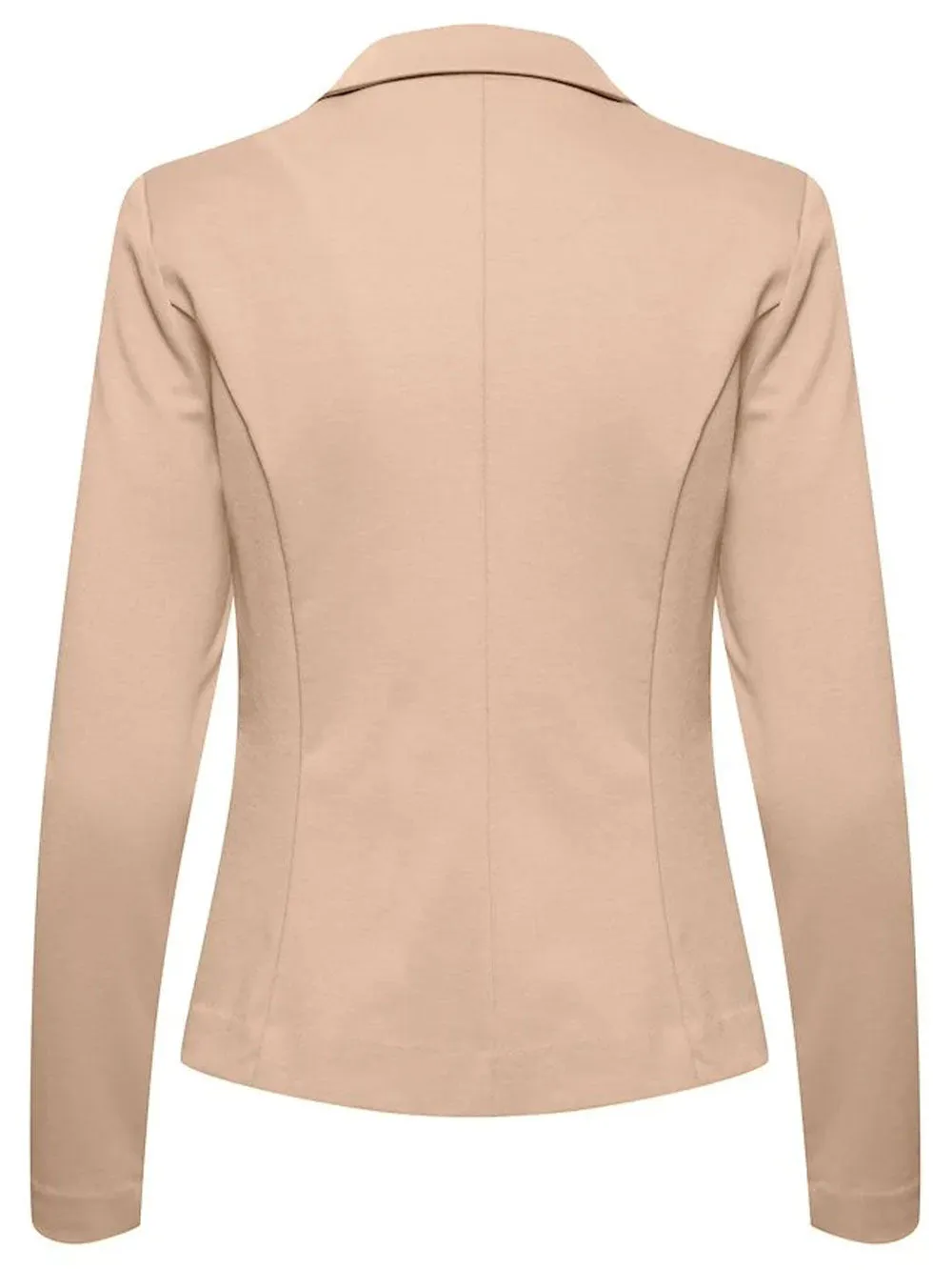 Giacca donna beige con finte tasche a filetto
