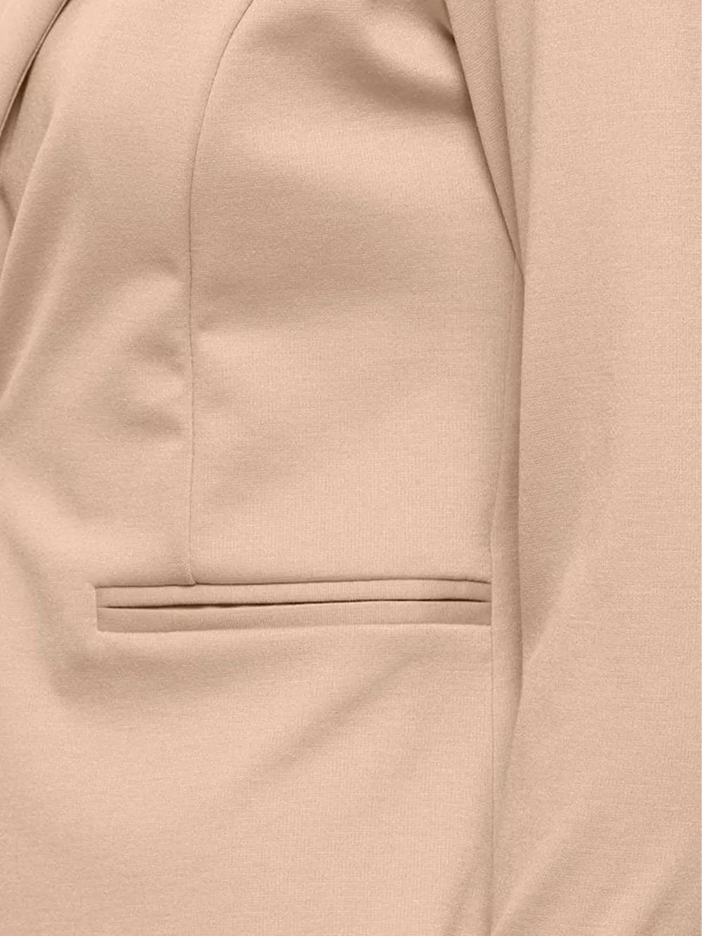 Giacca donna beige con finte tasche a filetto