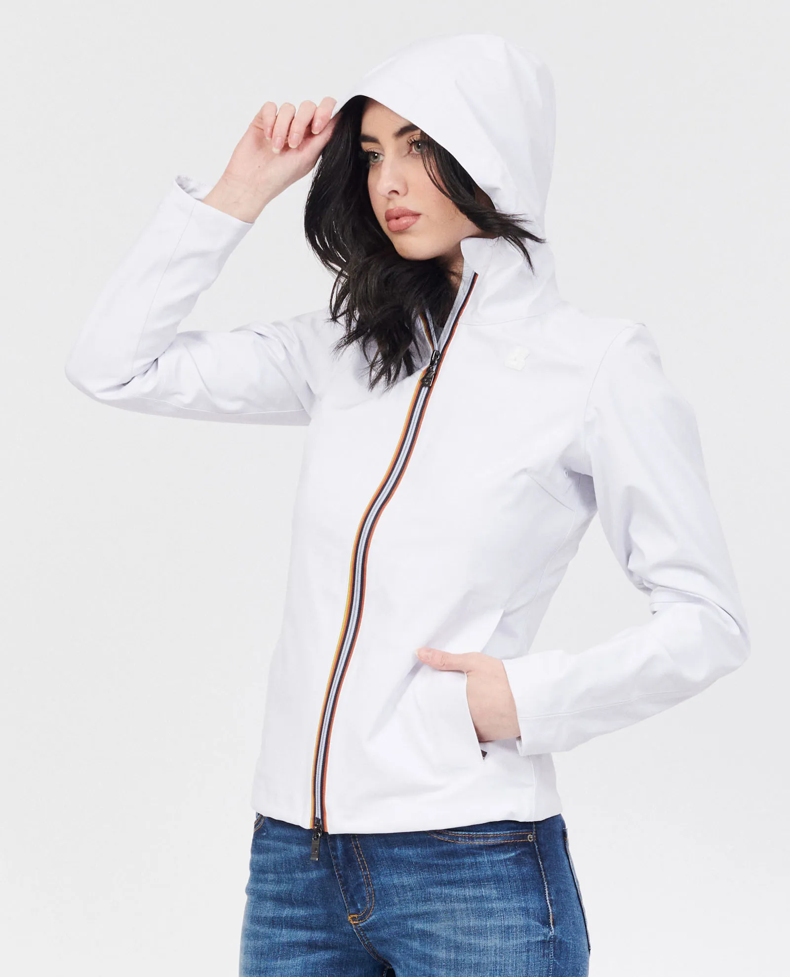 Giacca K-way Lil Bonded Jersey con cappuccio