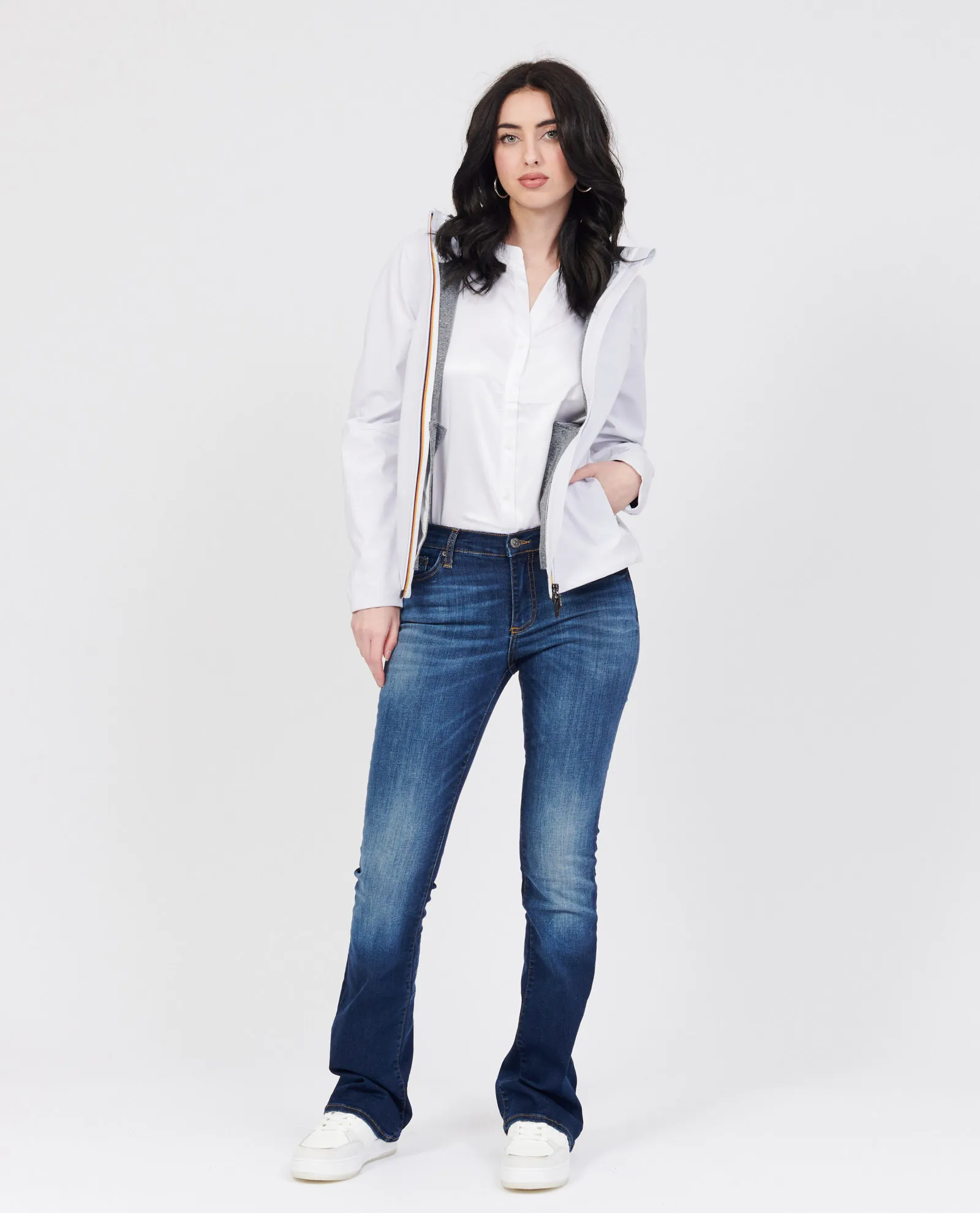 Giacca K-way Lil Bonded Jersey con cappuccio