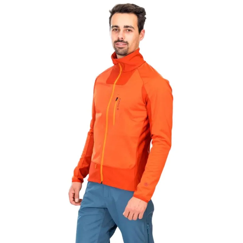 Giacca Softshell AYAQ Giacca antivento Shandar (Orange Sunrise) Uomo