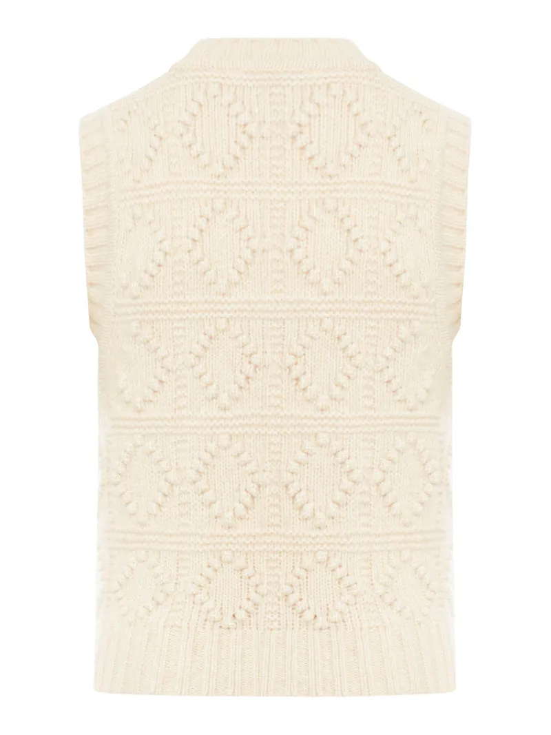 gilet con logo ricamato