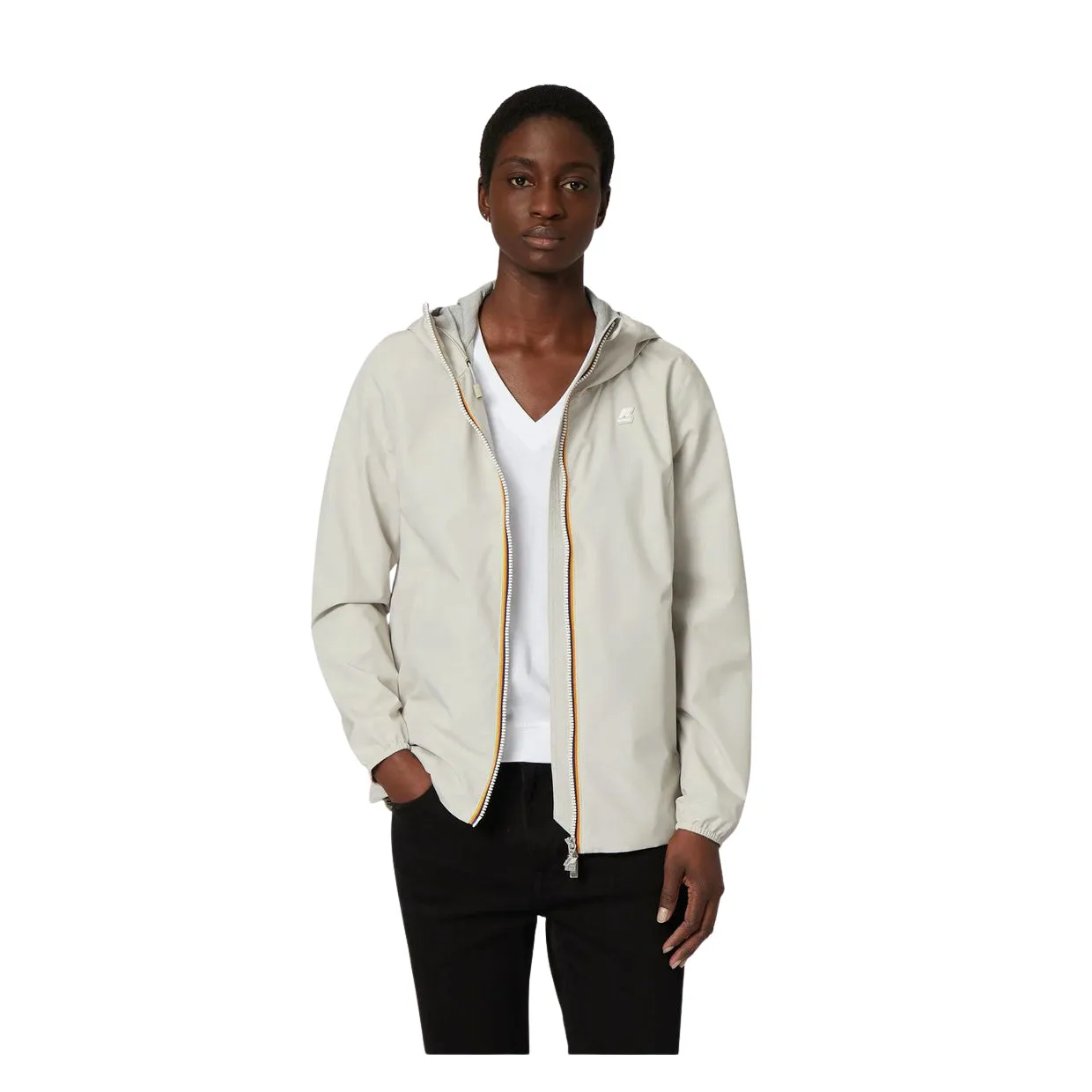 Giubbino Donna K-Way Marguerite Stretch Poly Jersey Beige Chiaro