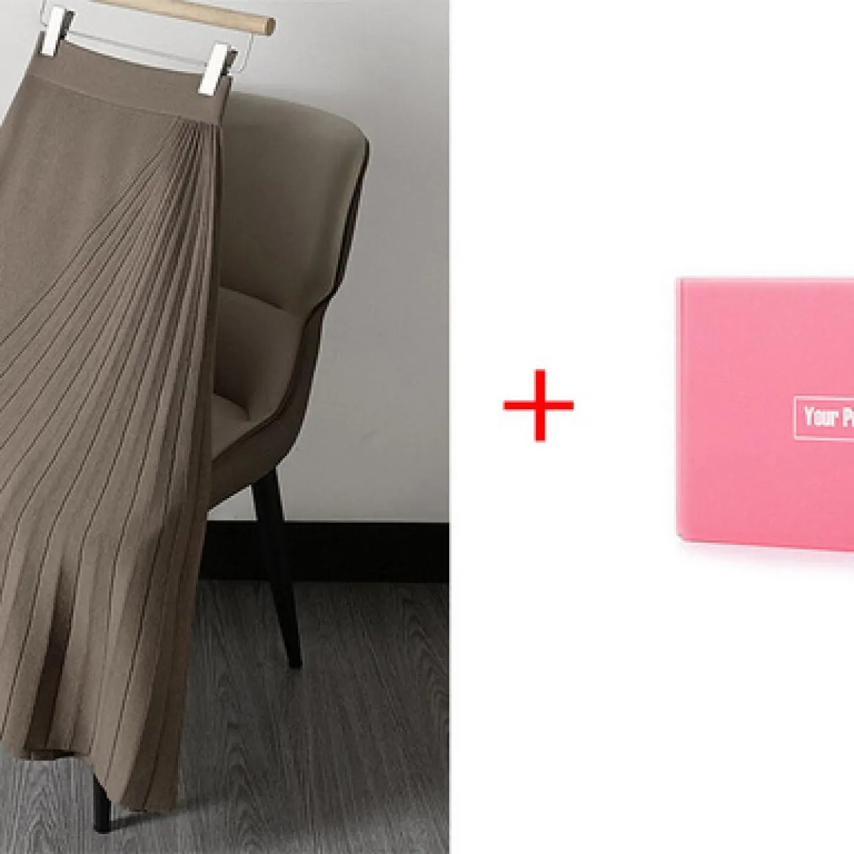 Gonna asimmetrica nera Gonna invernale invernale Gonne lunghe in lana dal design elastico da donna