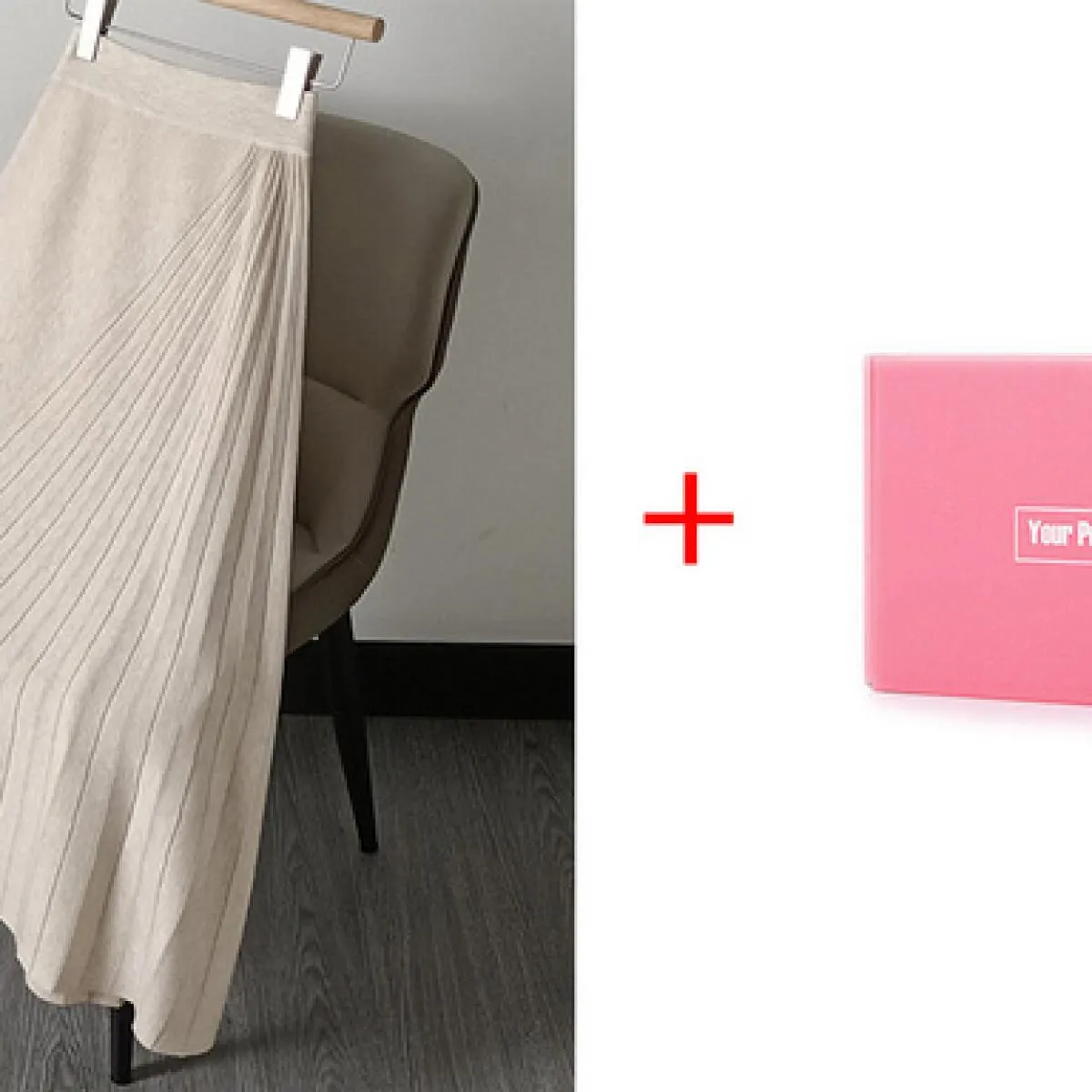 Gonna asimmetrica nera Gonna invernale invernale Gonne lunghe in lana dal design elastico da donna