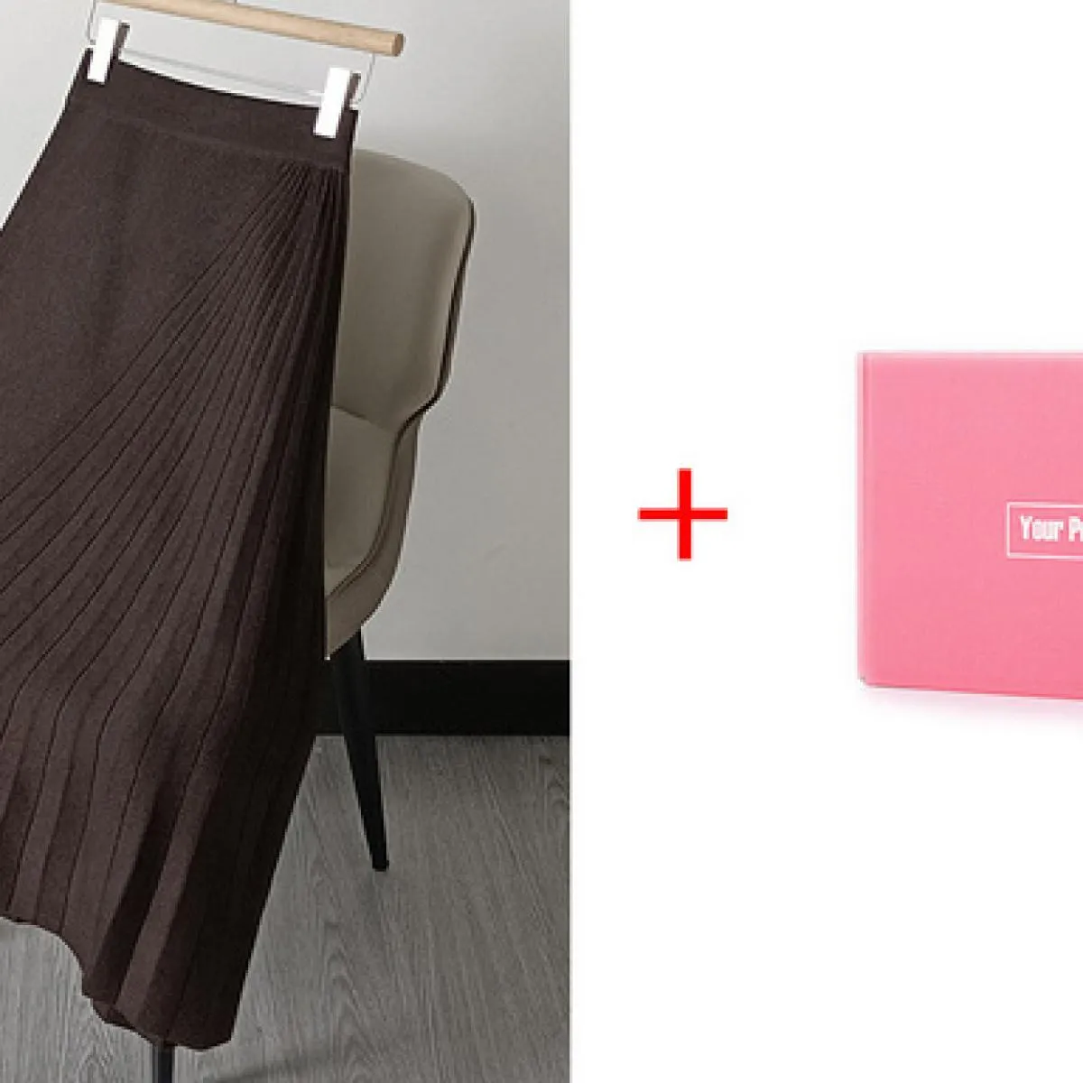 Gonna asimmetrica nera Gonna invernale invernale Gonne lunghe in lana dal design elastico da donna
