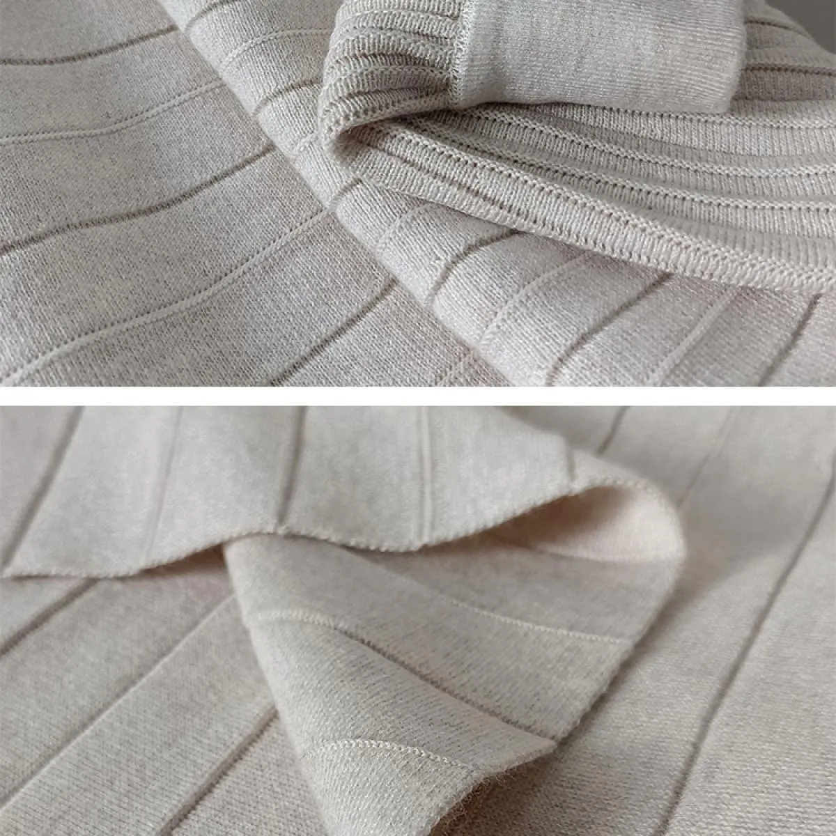 Gonna asimmetrica nera Gonna invernale invernale Gonne lunghe in lana dal design elastico da donna
