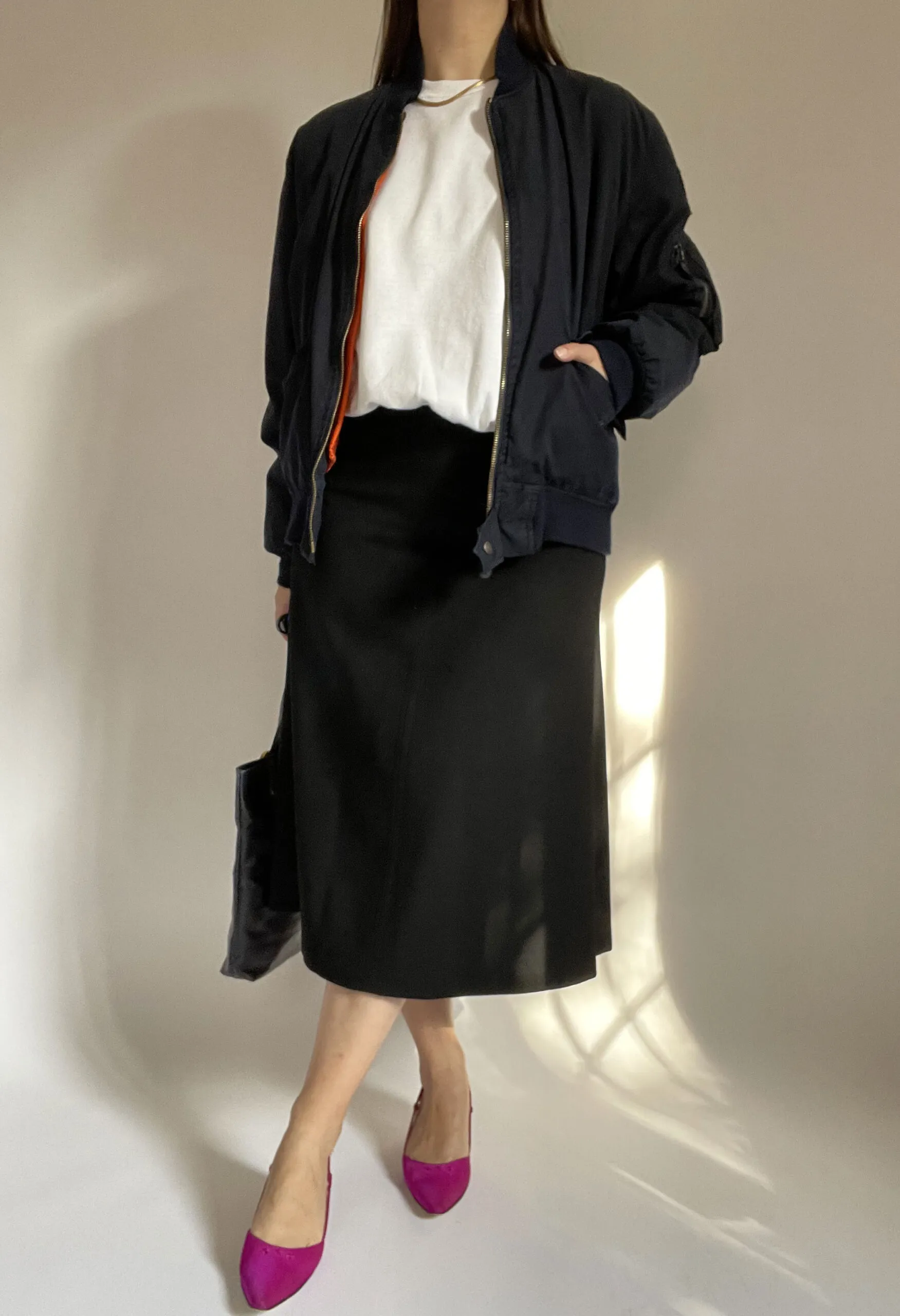 Gonna svasata in pura lana nera MaxMara vintage
