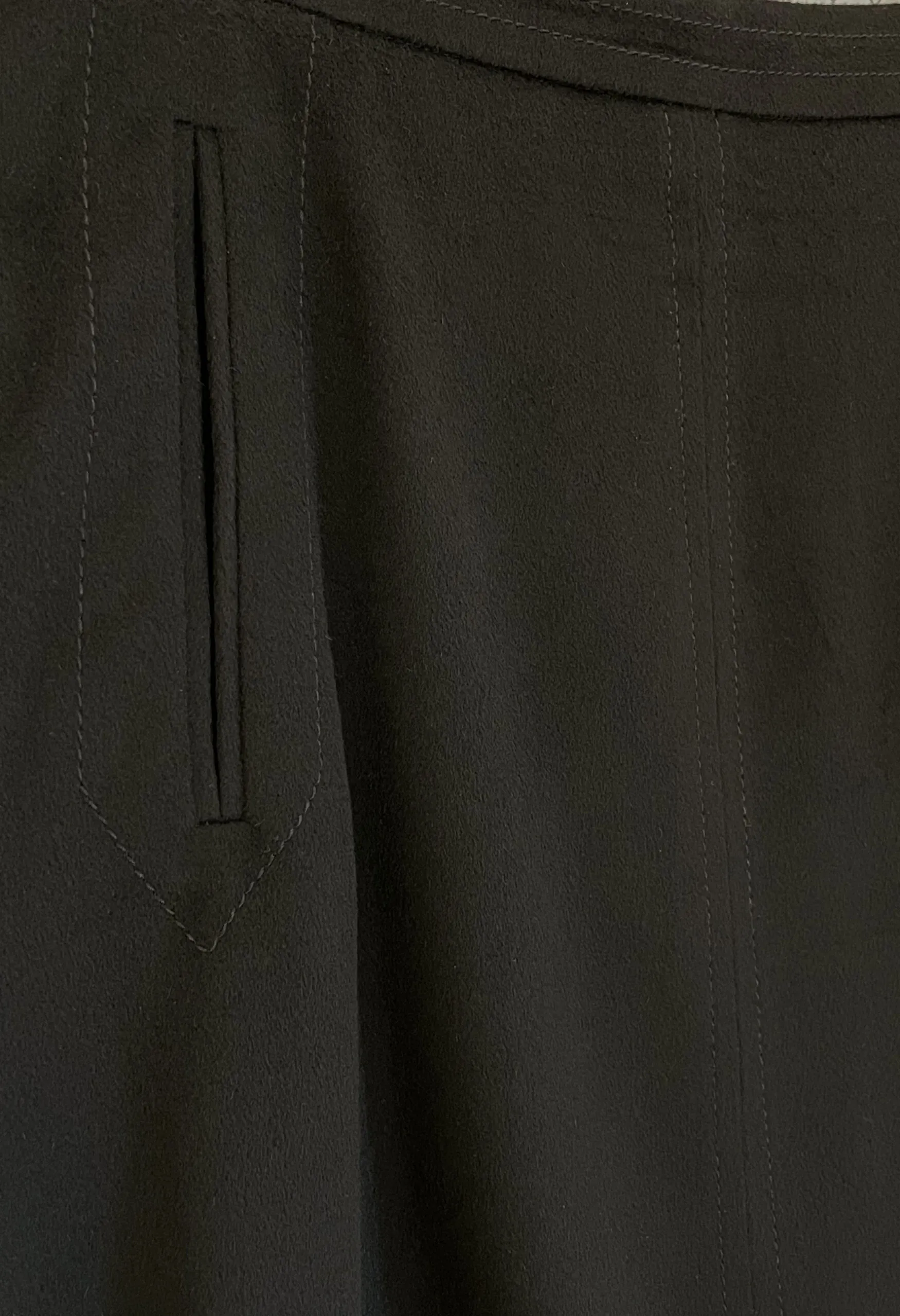 Gonna svasata in pura lana nera MaxMara vintage