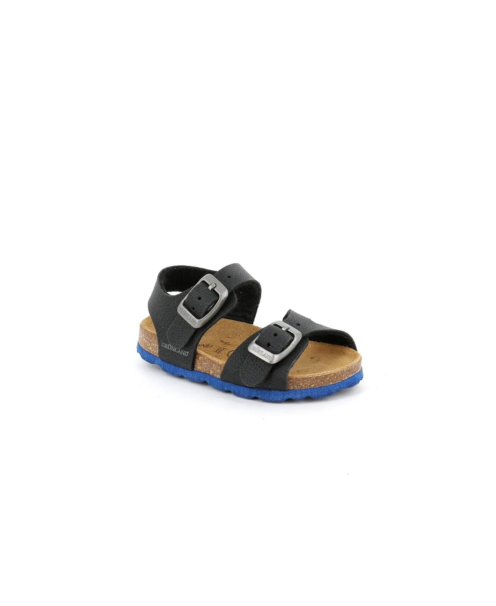 GRUNLAND ARIA SB0025 nero royal scarpe sandalo bambino fibbie birk
