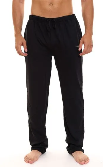 HARVEY MILLER POLO CLUB pantaloni pigiama da uomo, pantaloni in cotone, pantaloni da notte sottili con tasche HRM4497 199 nero