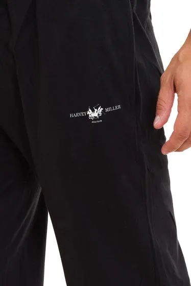 HARVEY MILLER POLO CLUB pantaloni pigiama da uomo, pantaloni in cotone, pantaloni da notte sottili con tasche HRM4497 199 nero