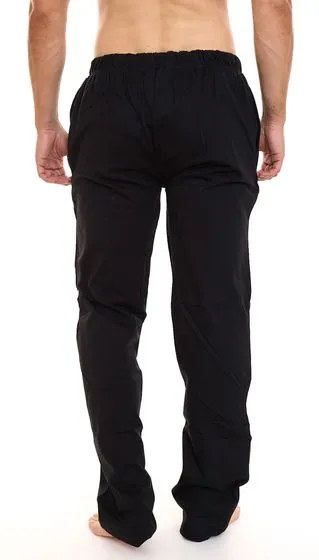 HARVEY MILLER POLO CLUB pantaloni pigiama da uomo, pantaloni in cotone, pantaloni da notte sottili con tasche HRM4497 199 nero