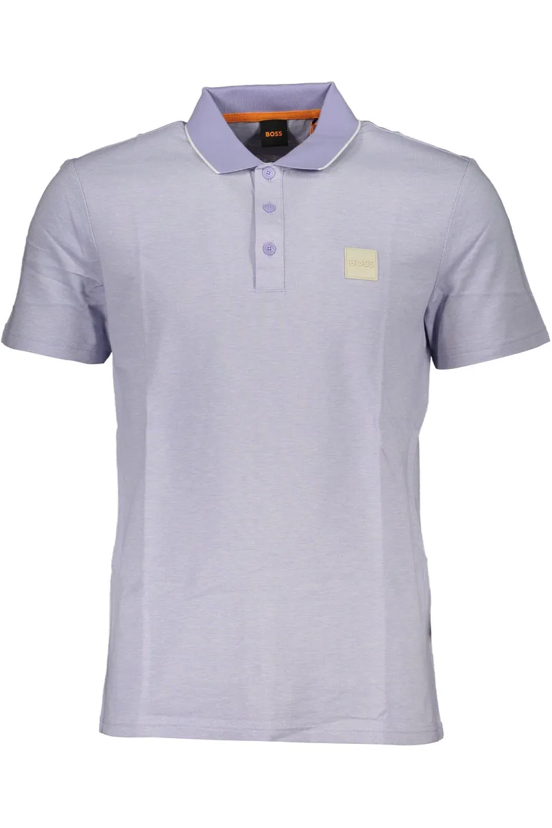 HUGO BOSS POLO MANICHE CORTE UOMO VIOLA