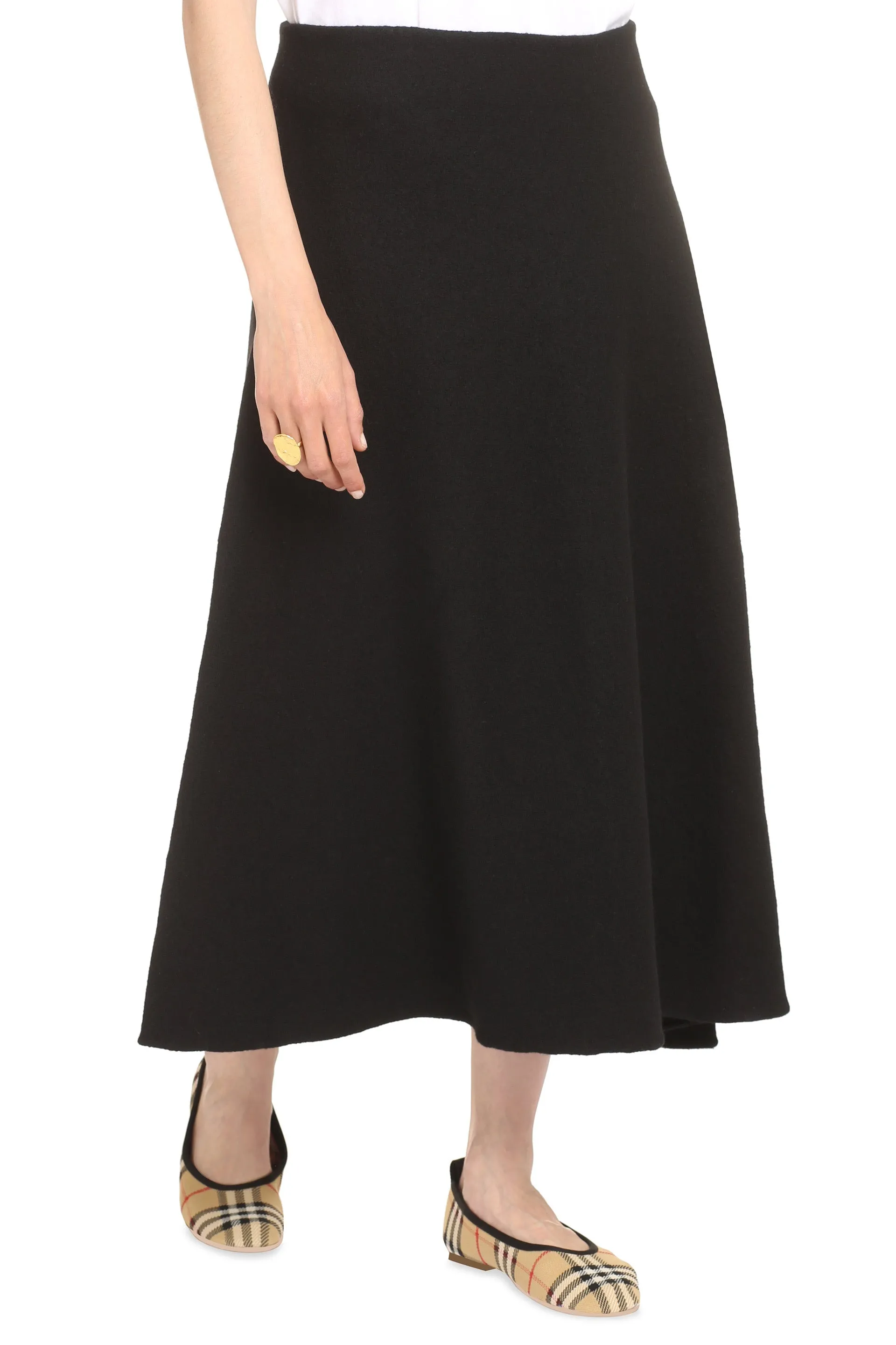 Jil Sander Gonna asimmetrica in lana