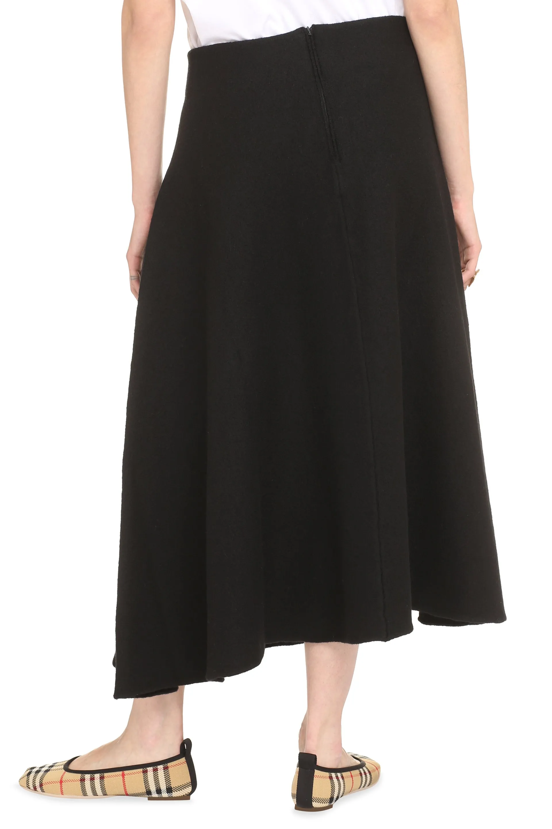 Jil Sander Gonna asimmetrica in lana