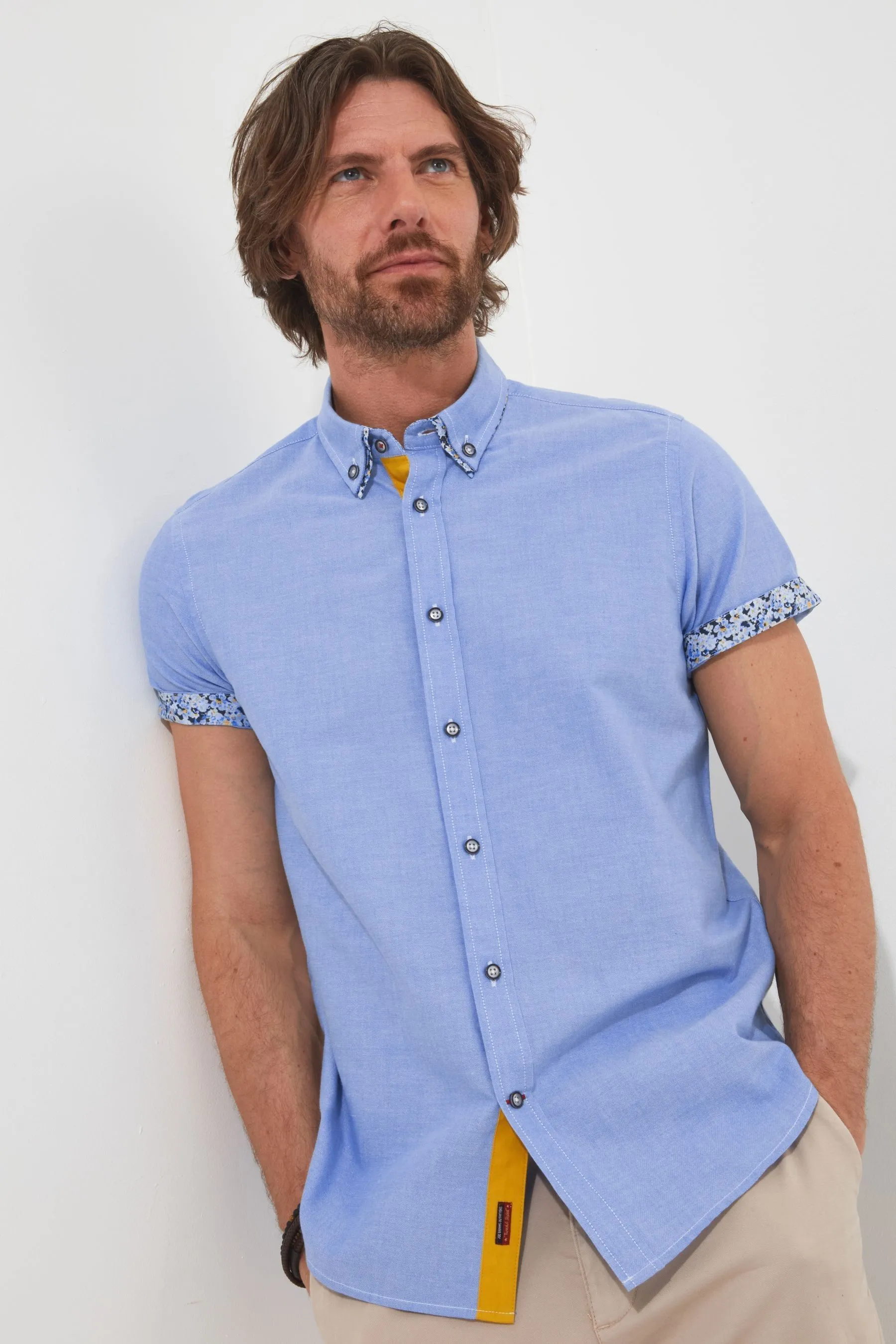 Joe Browns - Camicia con Manica corta Oxford colletto doppio