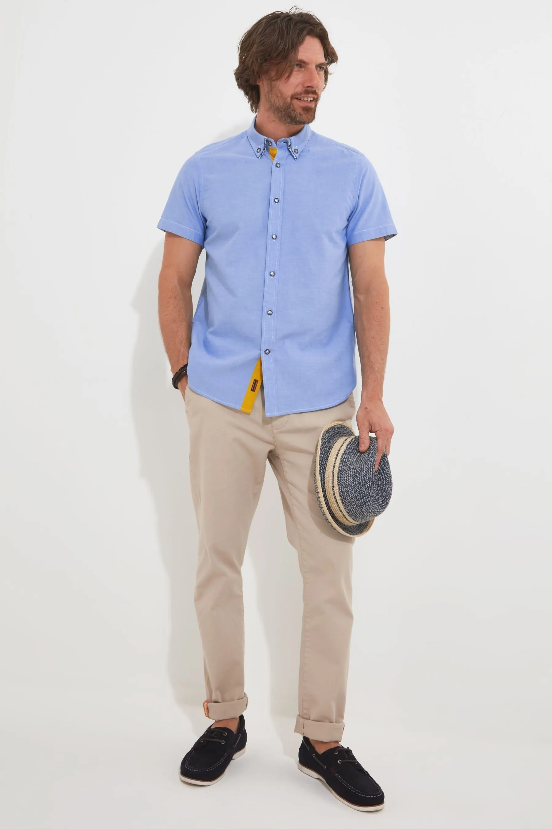 Joe Browns - Camicia con Manica corta Oxford colletto doppio