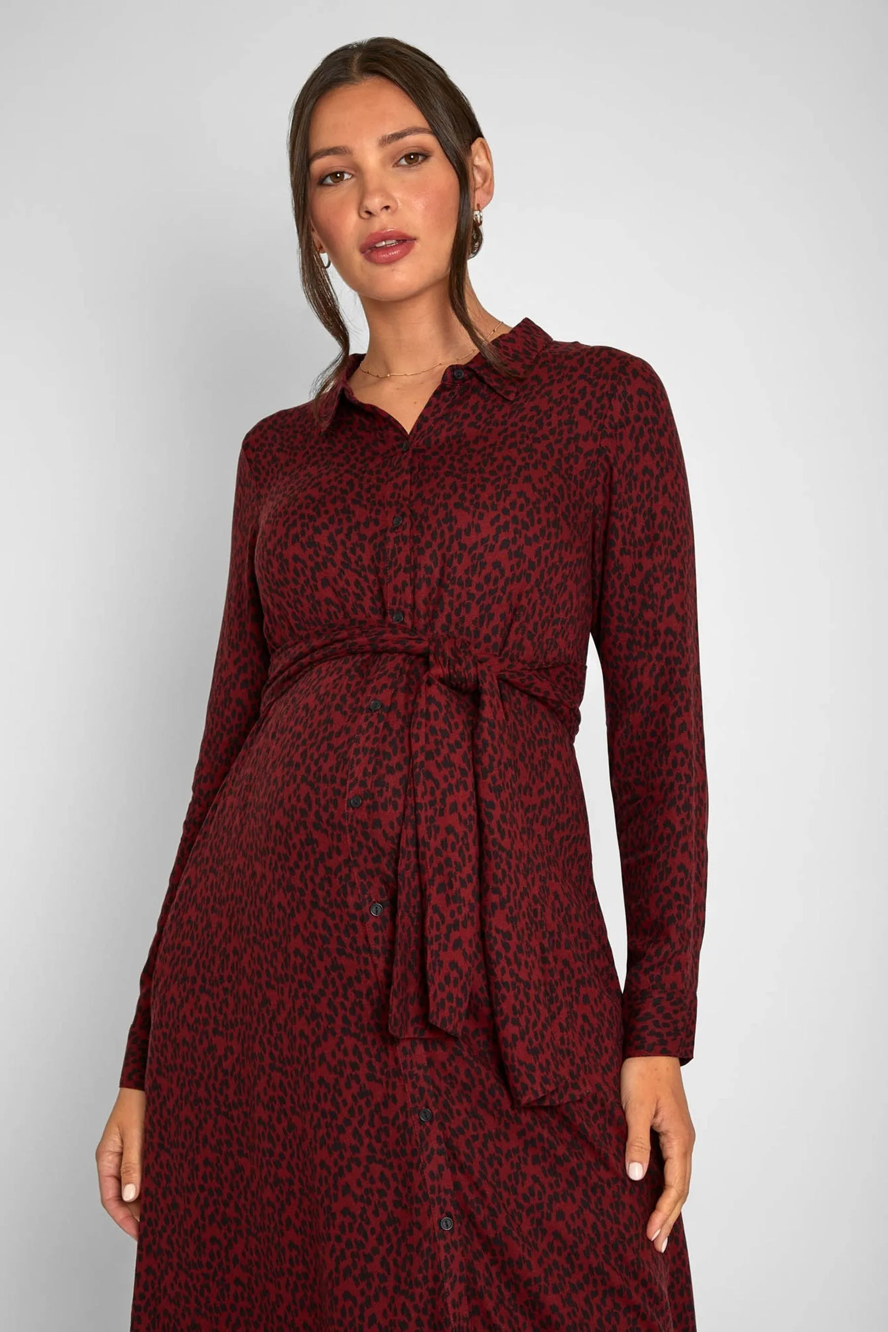 JoJo - Maman Bébé Stampa animalier Camicia premaman con cravatta