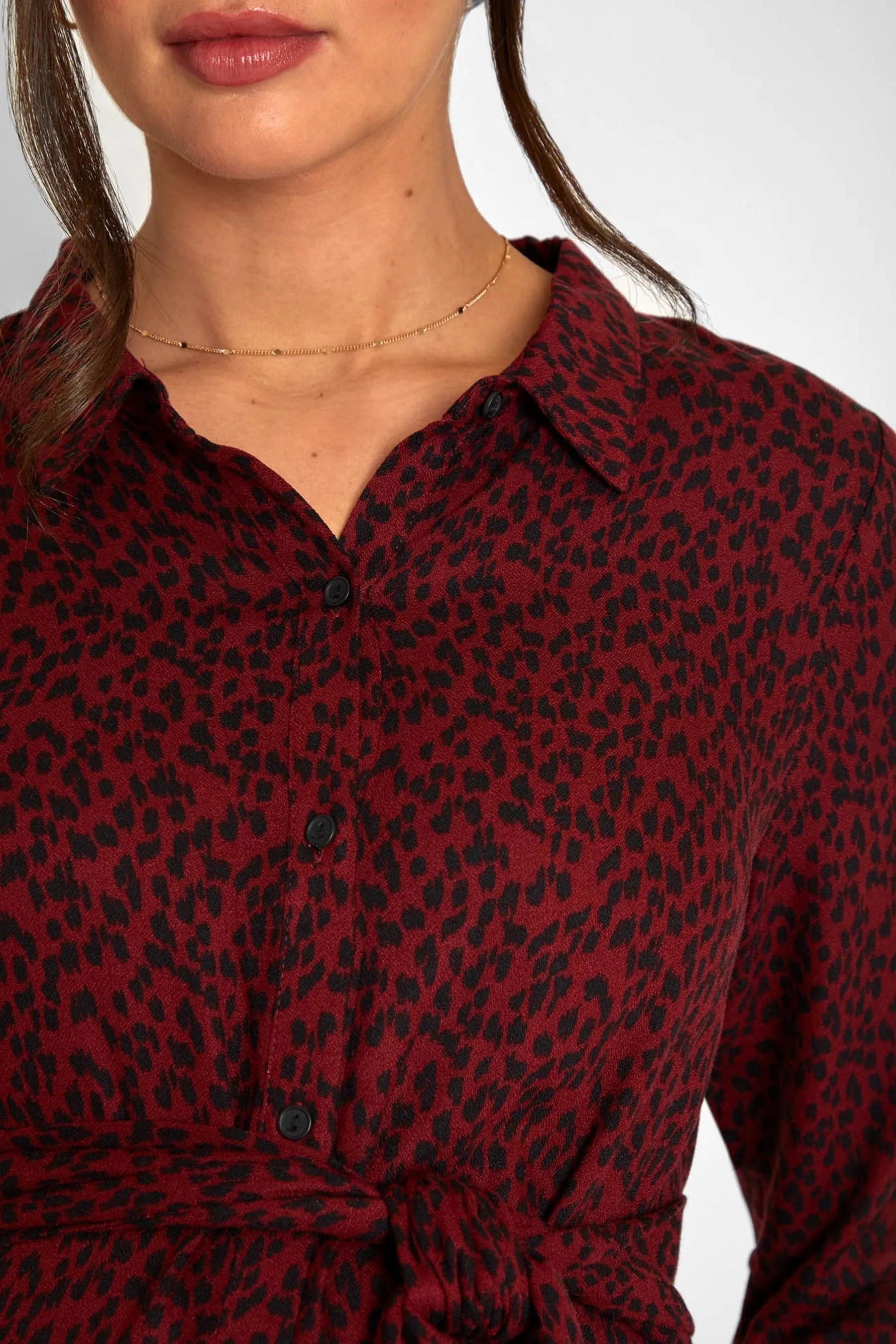JoJo - Maman Bébé Stampa animalier Camicia premaman con cravatta
