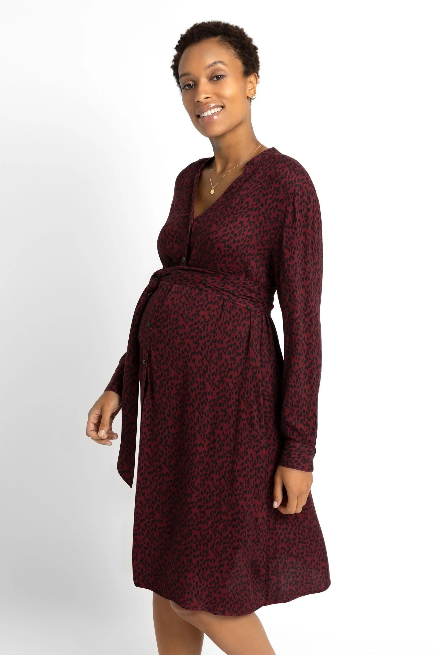 JoJo - Maman Bébé Stampa animalier Camicia premaman con cravatta