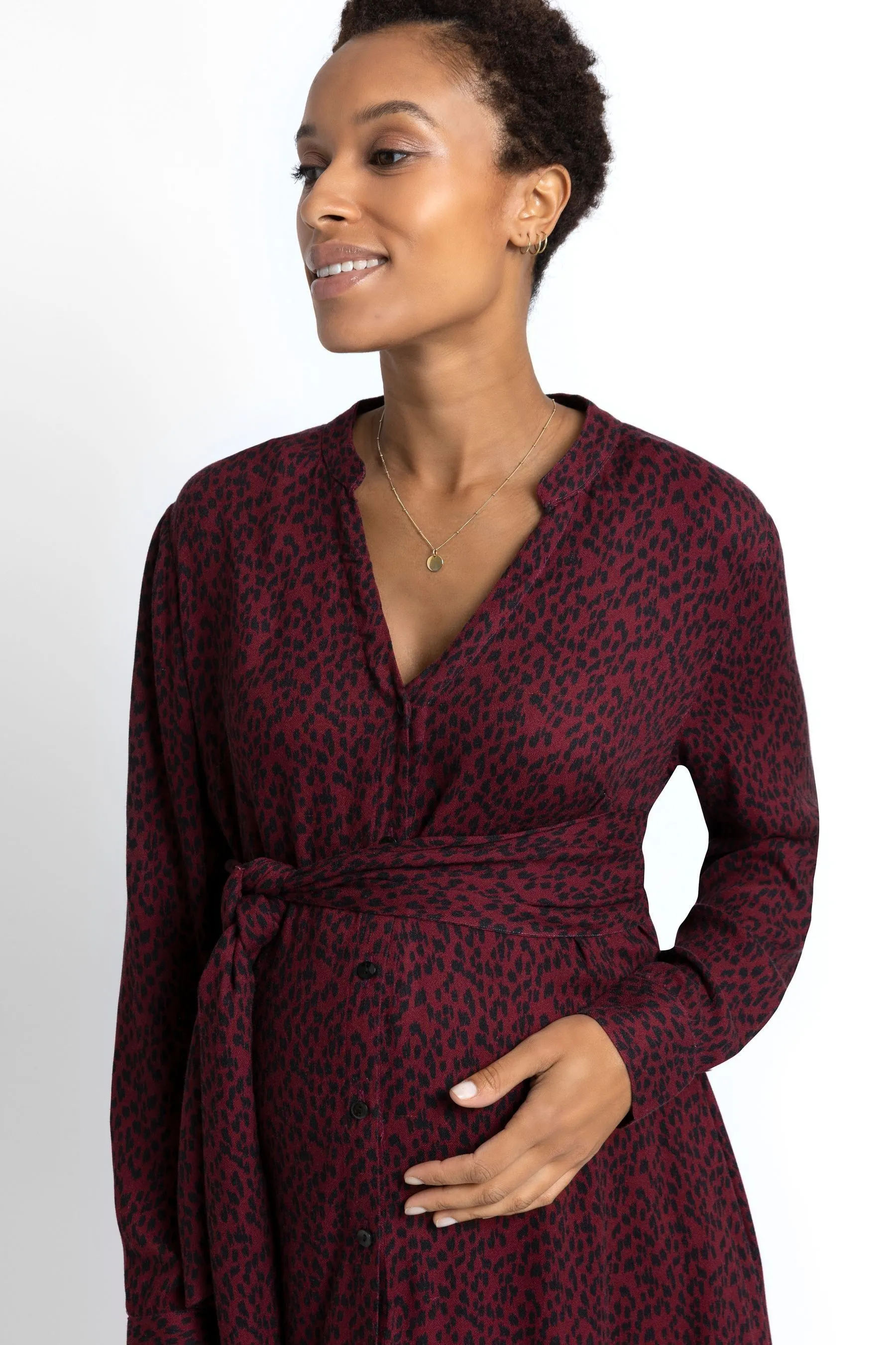 JoJo - Maman Bébé Stampa animalier Camicia premaman con cravatta