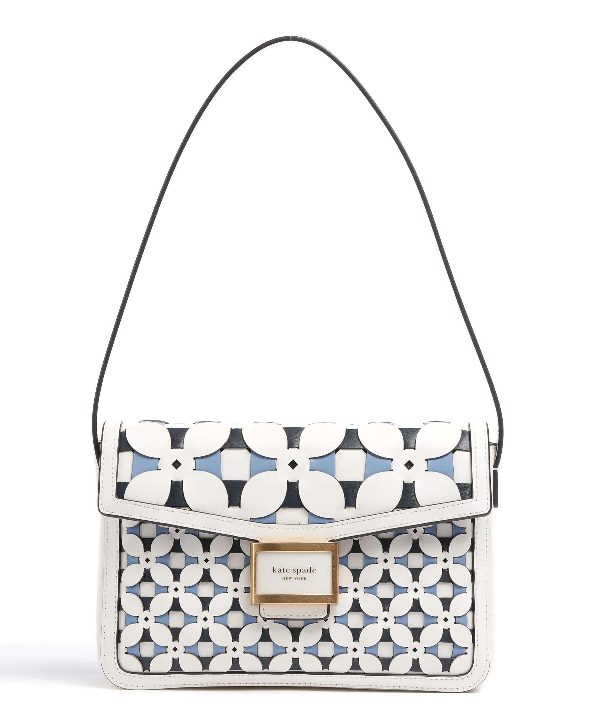  Kate Spade New York Katy Patio Tile Borsa a spalla pelle avorio  