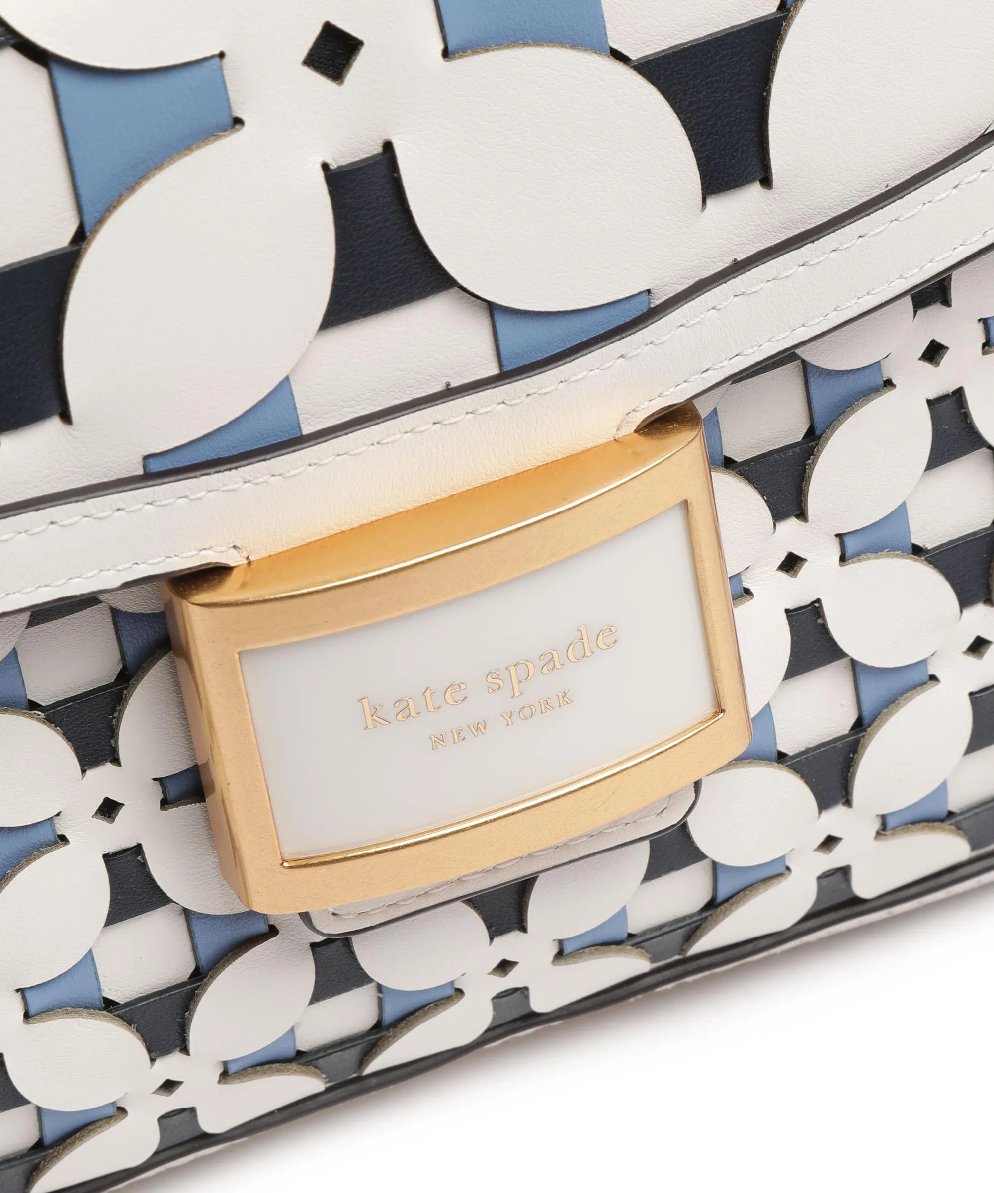  Kate Spade New York Katy Patio Tile Borsa a spalla pelle avorio  