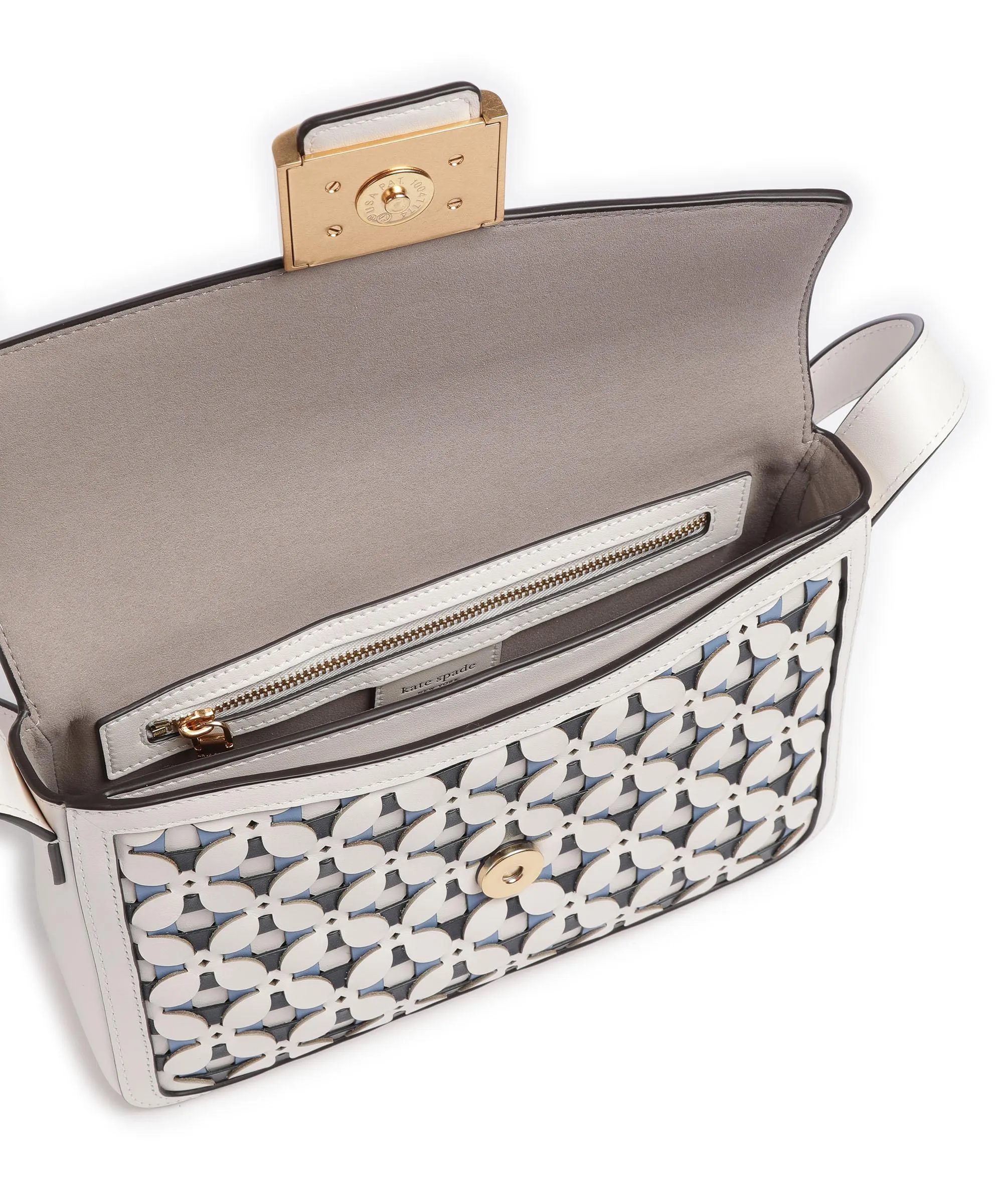  Kate Spade New York Katy Patio Tile Borsa a spalla pelle avorio  