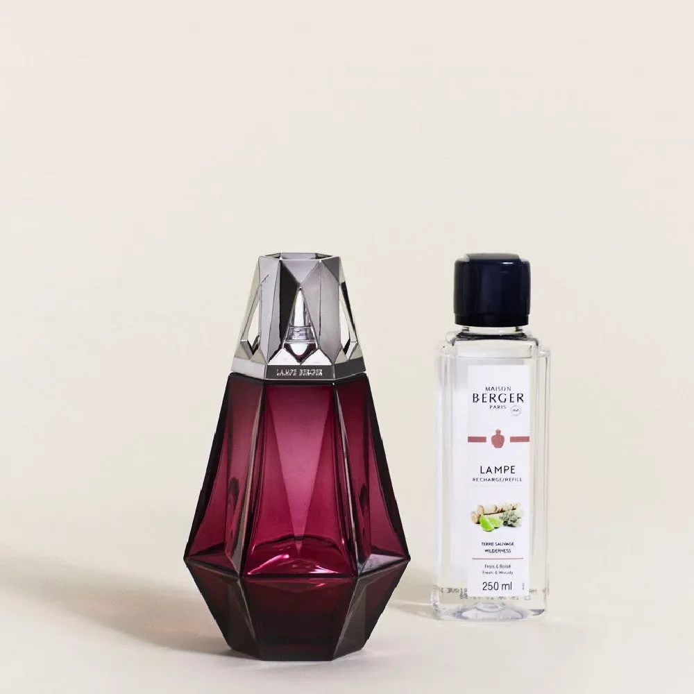Lampe Berger - Collezione Prisme - Grenat (250ml Terre Sauvage)
