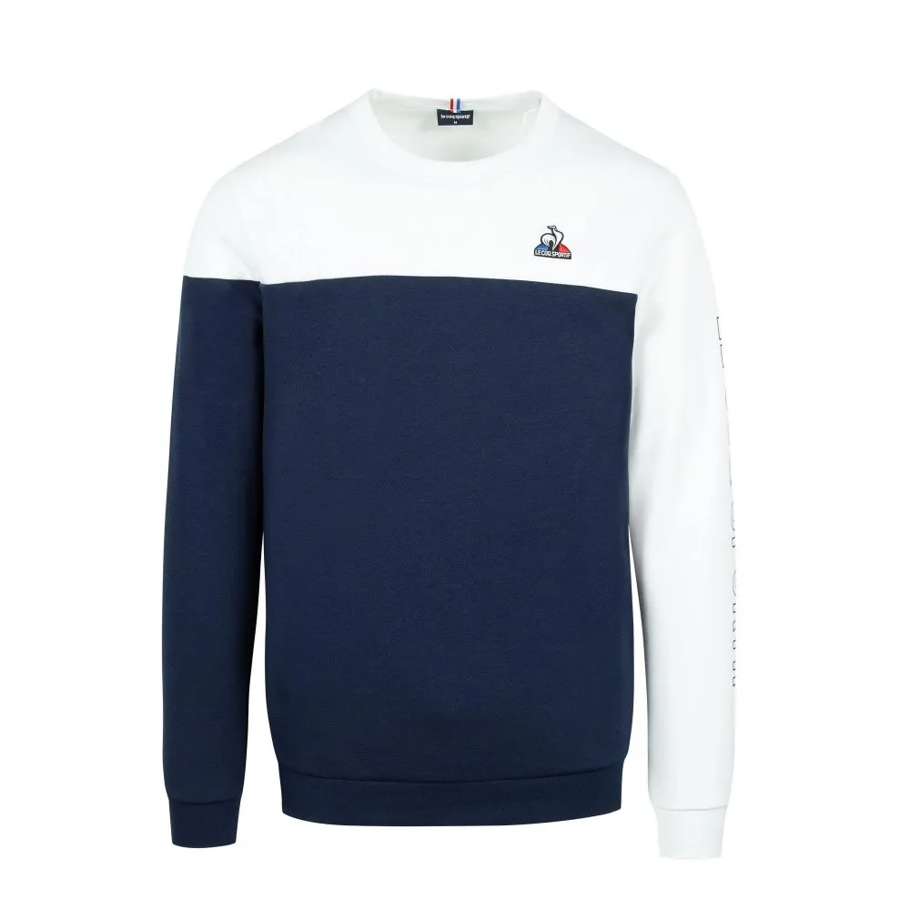 LE COQ SPORTIF FELPA GIROCOLLO - UOMO - BLU-BIANCO - 210374
