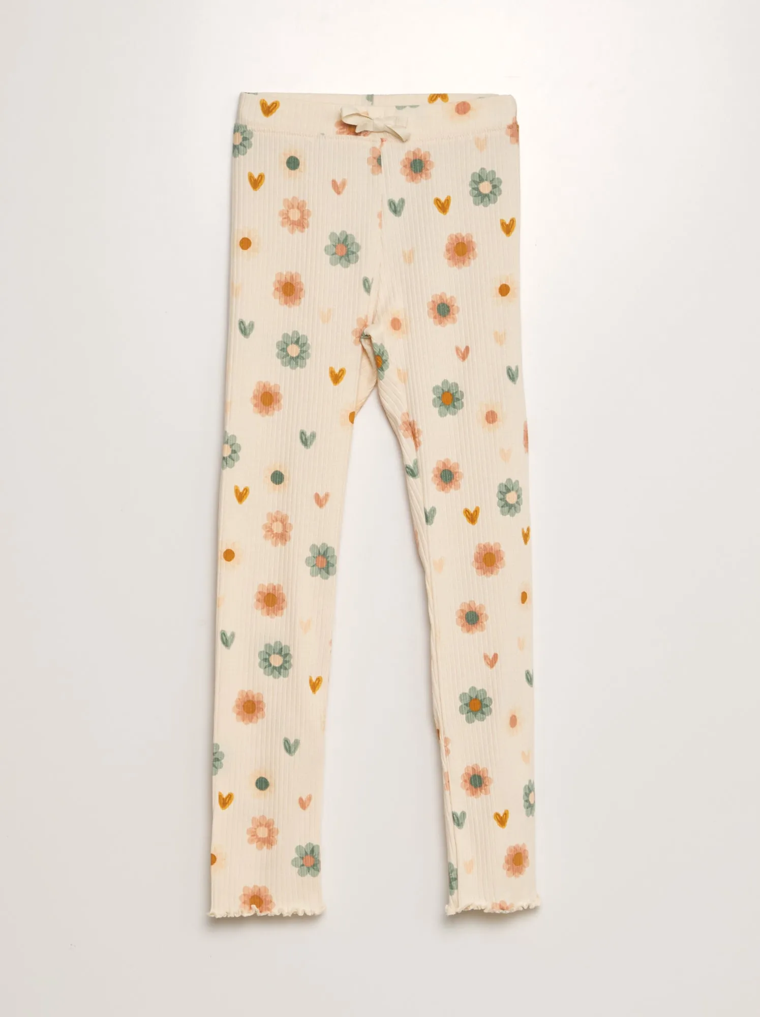 Leggings a coste - BEIGE