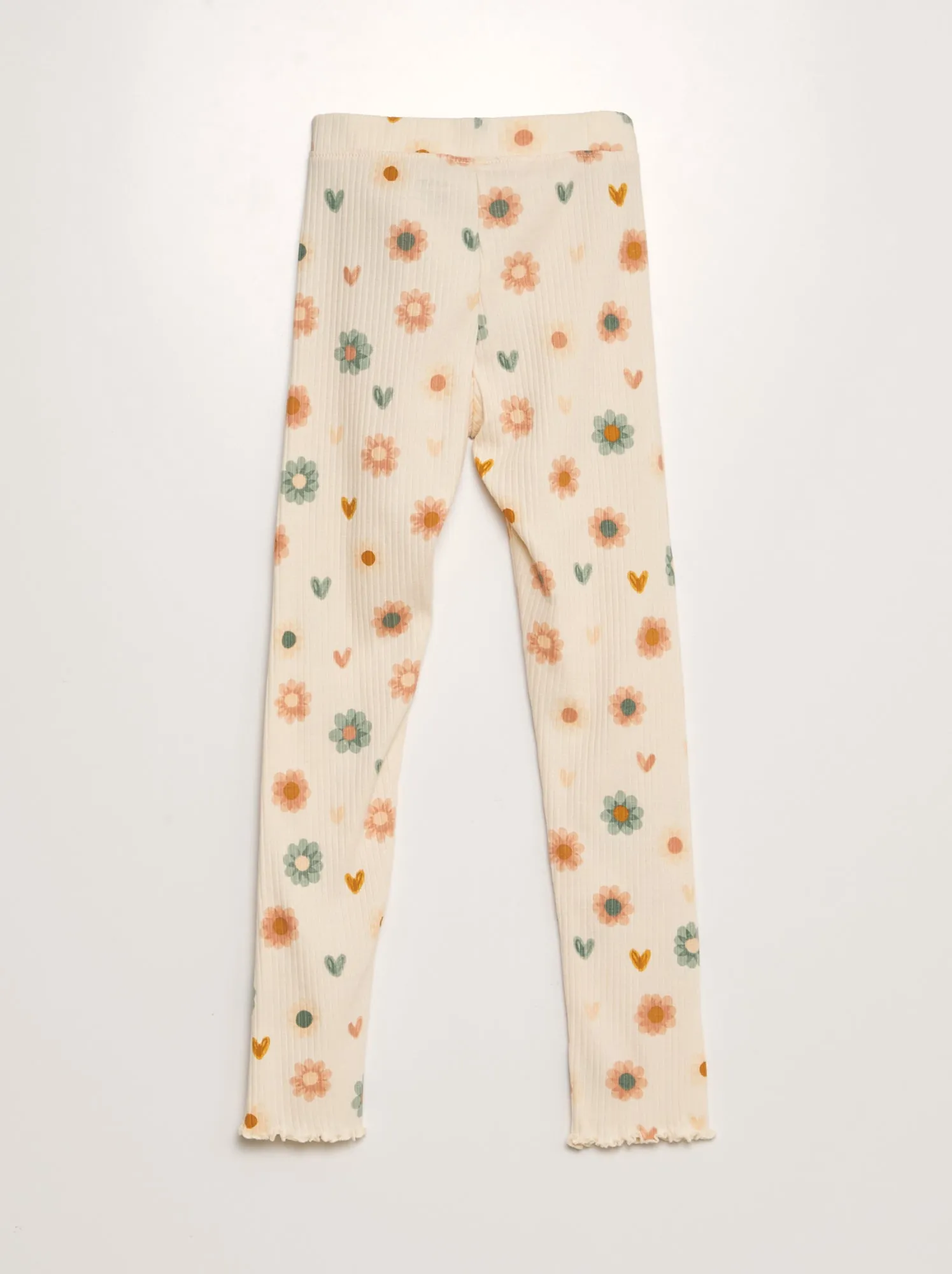 Leggings a coste - BEIGE