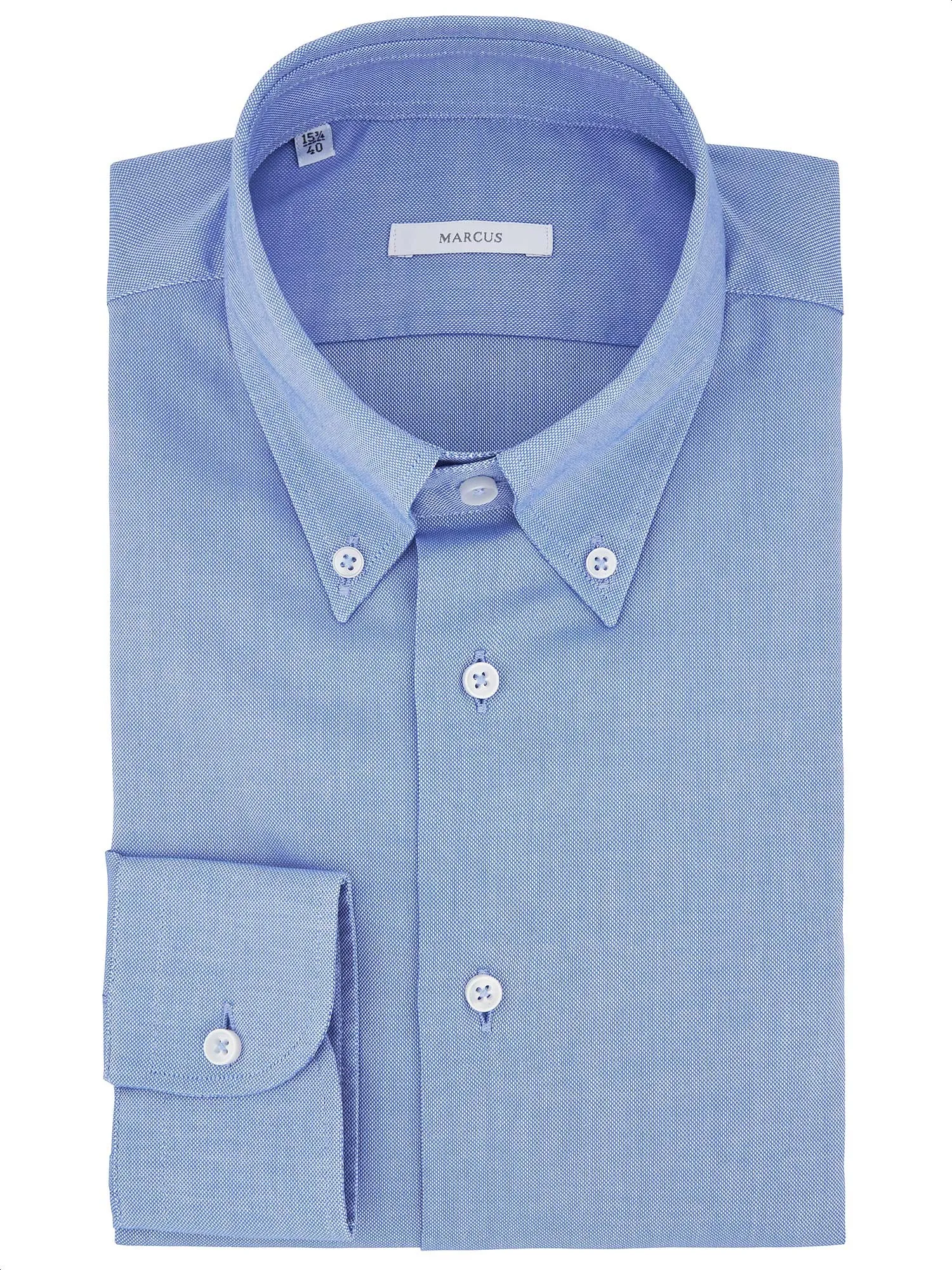 Light blue cotton Oxford shirt with button down collar