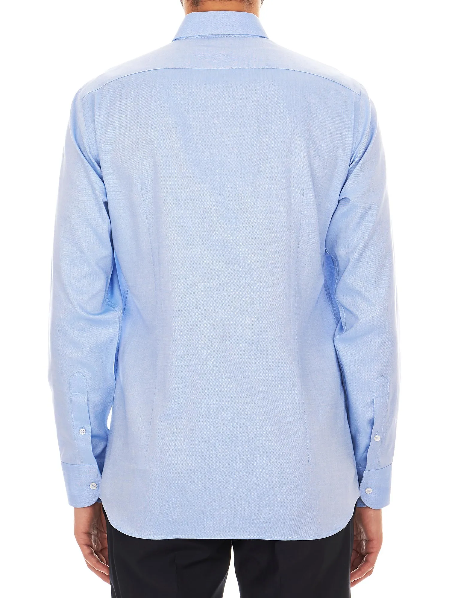 Light blue cotton Oxford shirt with button down collar