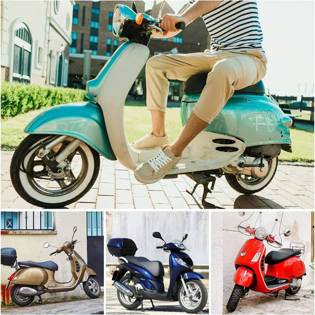 LIHAO Coprisella per Moto, Copri Sedili Ciclomotore Universale Impermeabile per Motocicletta in Pelle - XL